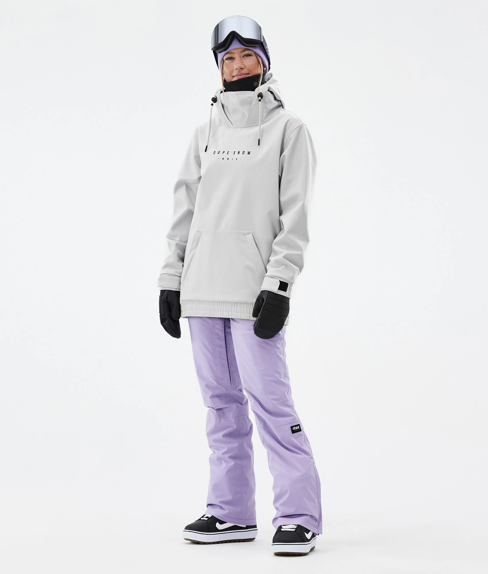 Snowboard Jacket Women Silhouette Light Grey