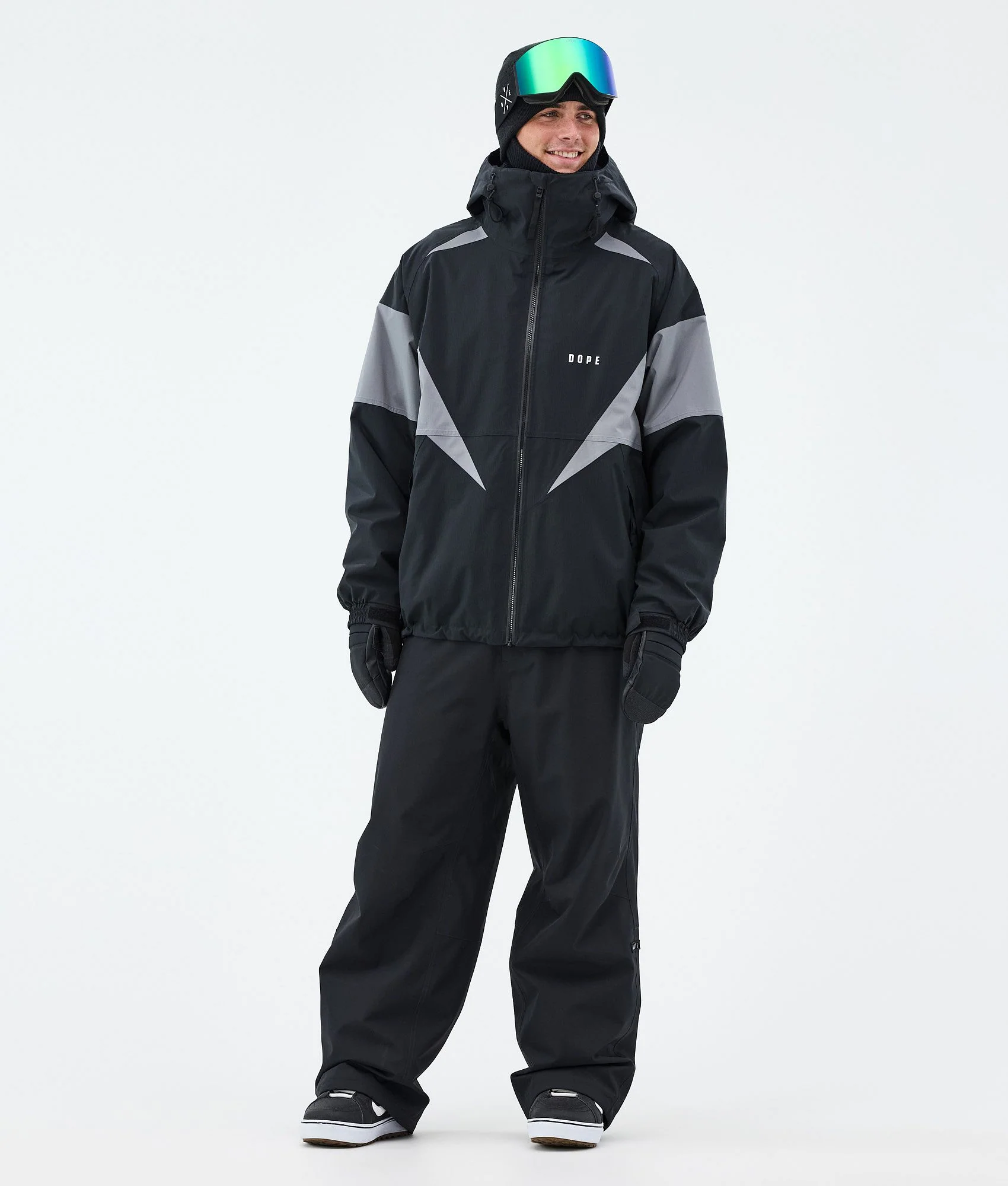 Snowboard Jacket Men Spike Black/Light Pearl