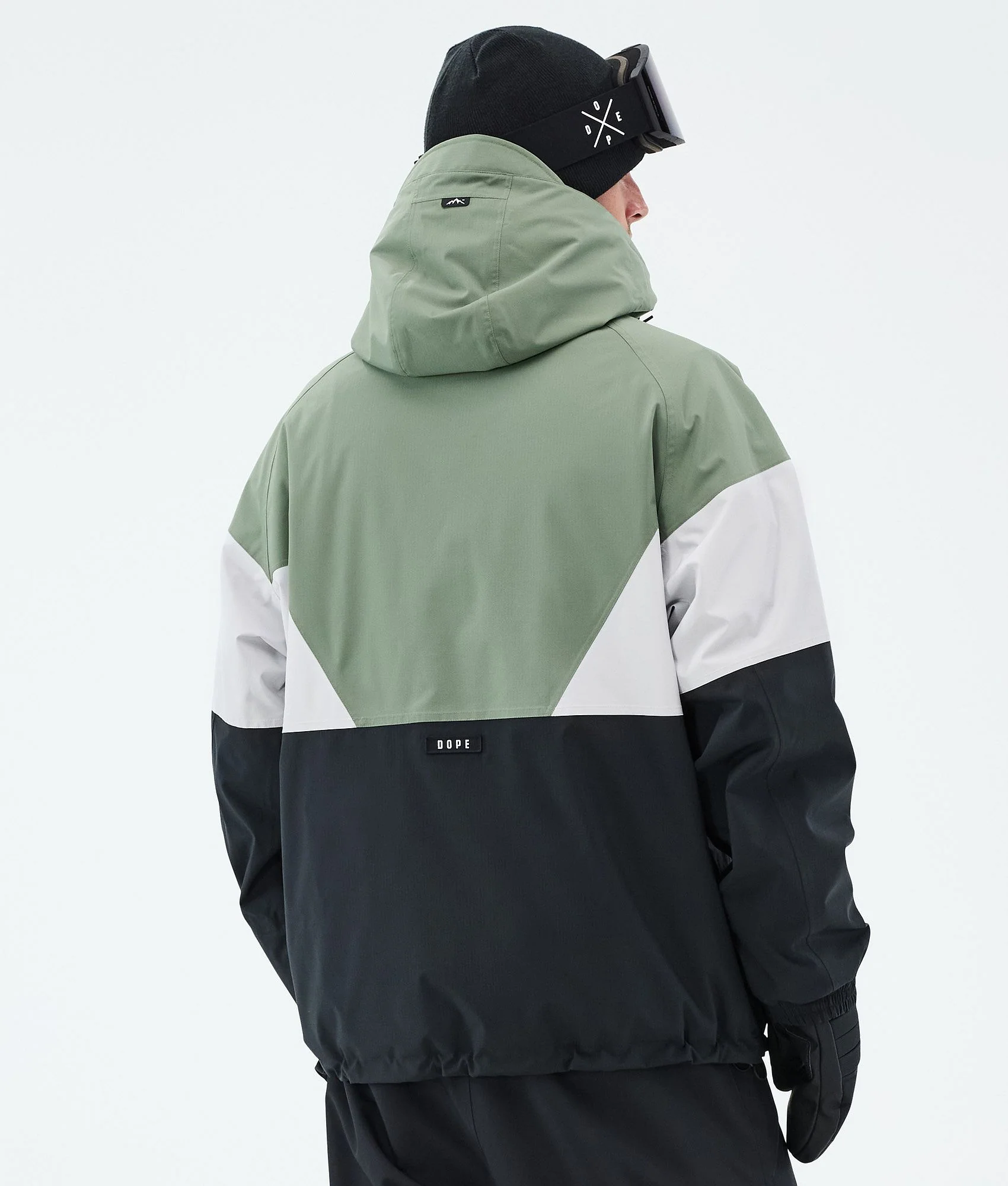 Snowboard Jacket Men Sport Moss Green/Light Grey/Black