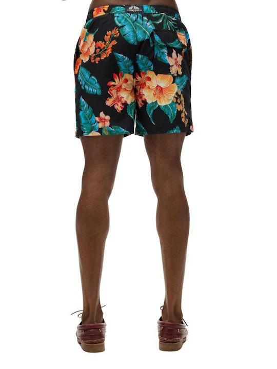 Hawaiian Print 16-Inch Swim Short
