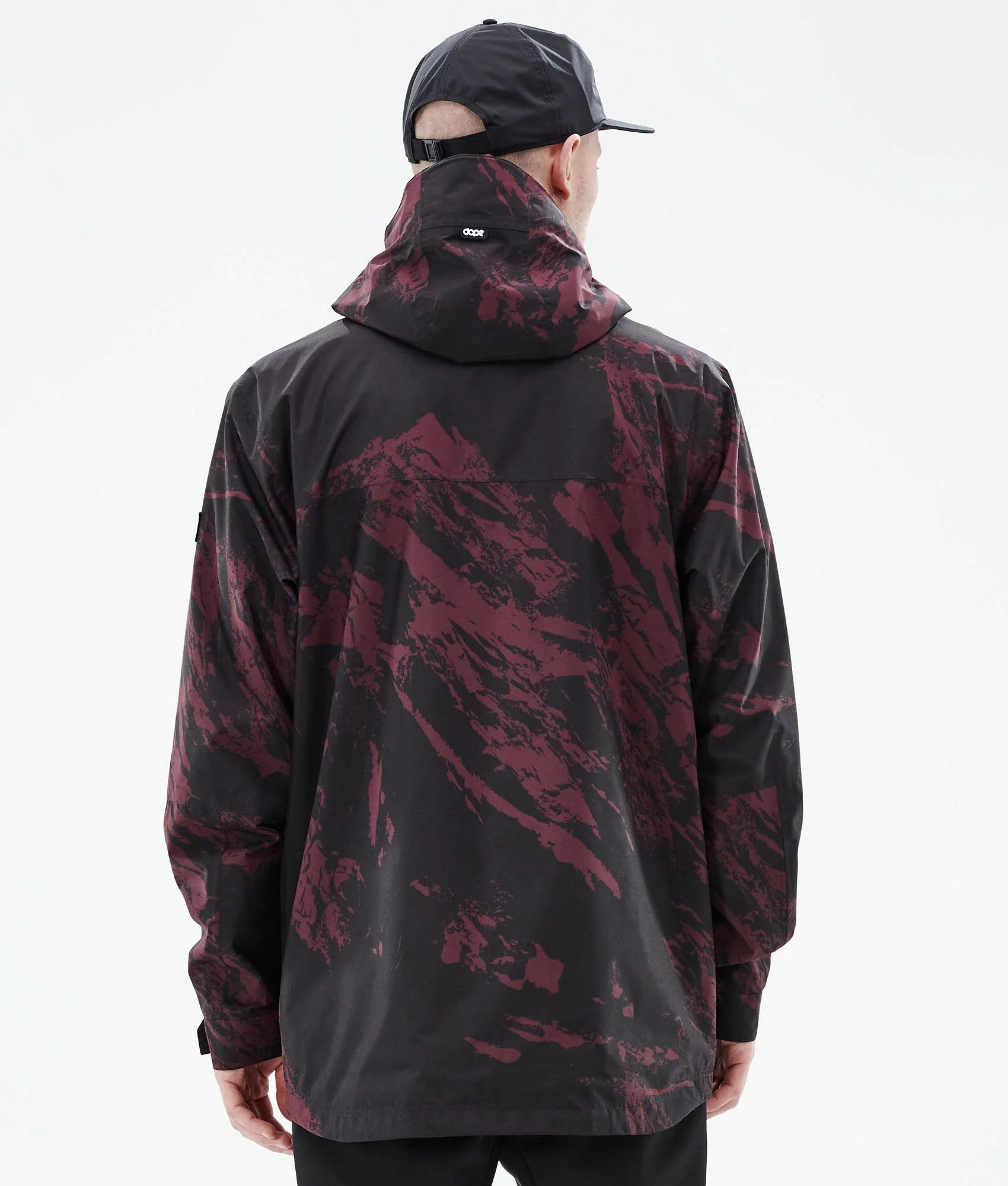 Outdoor Jacket Men Paint Burgundy