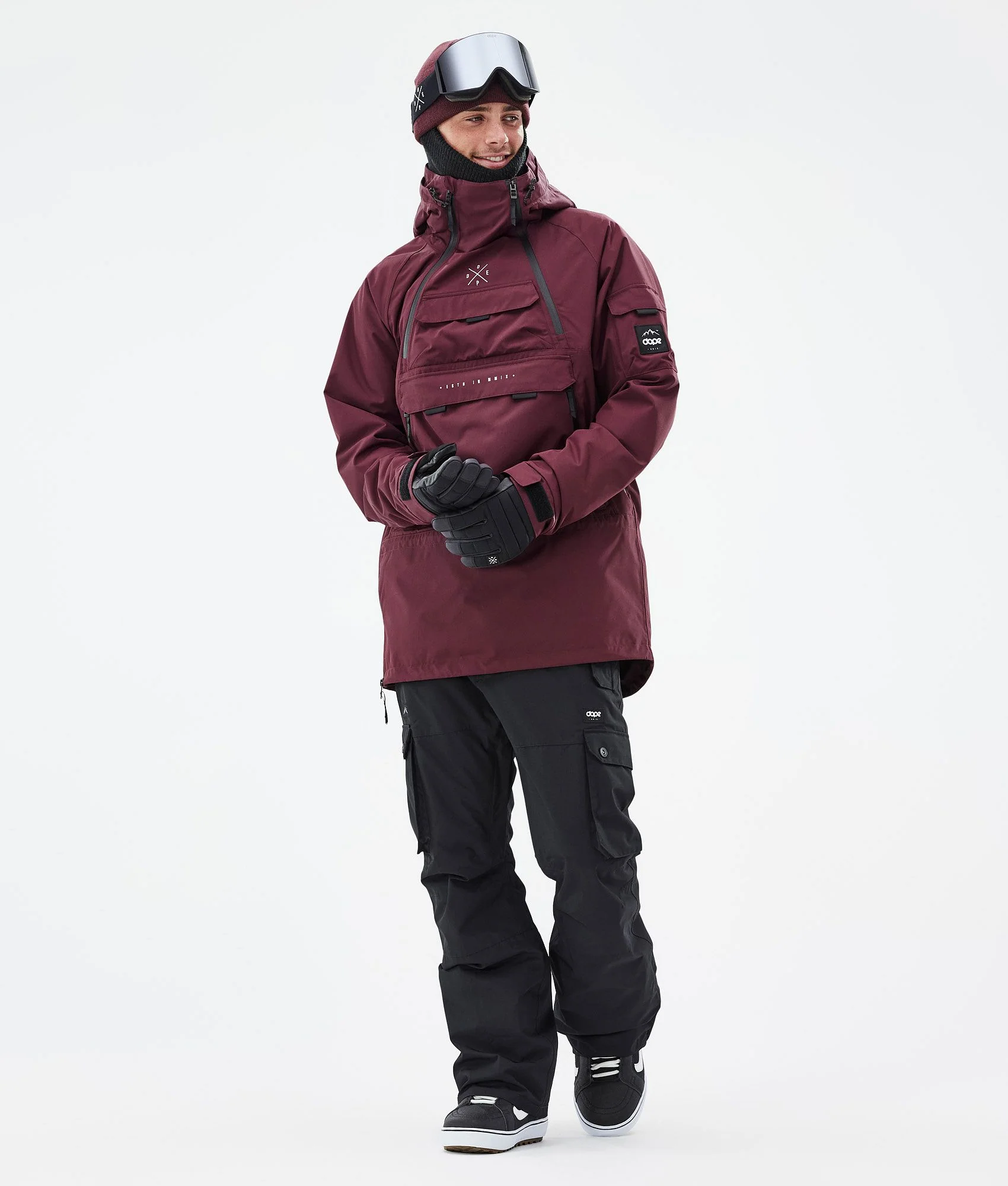 Snowboard Jacket Men Burgundy