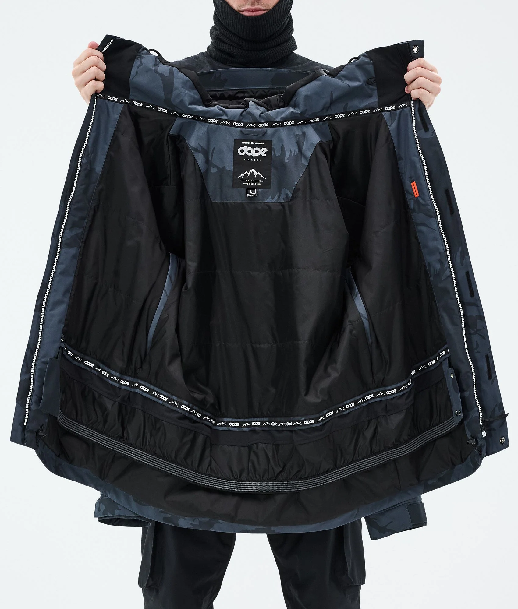 Snowboard Jacket Men Metal Blue Camo