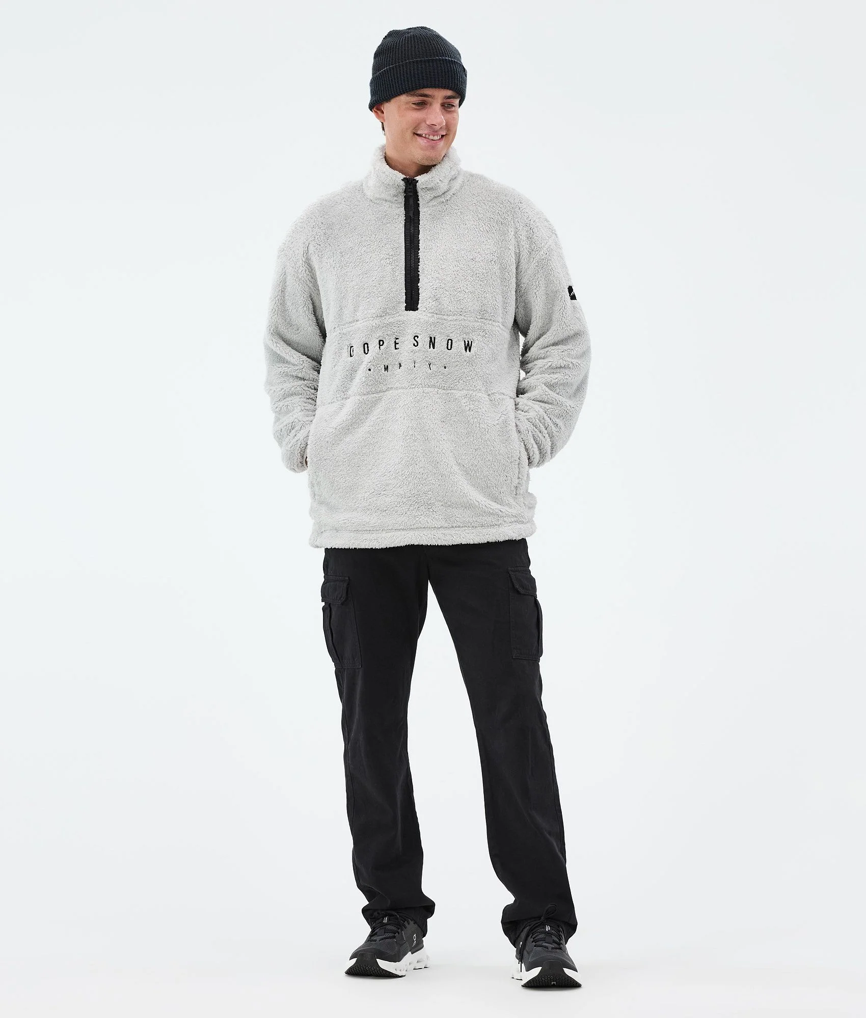 Fleece Sweater Men Light Grey