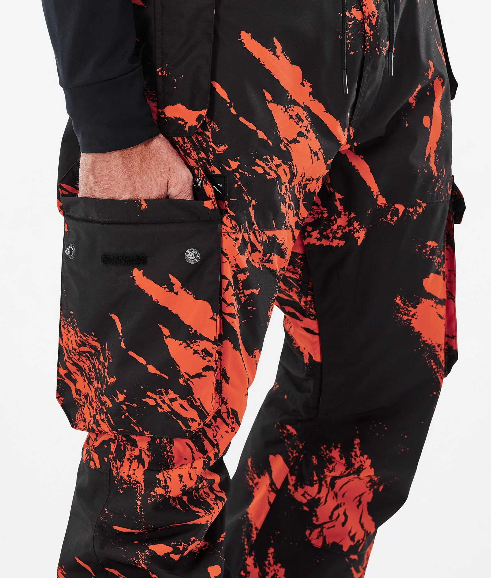 Snowboard Pants Men Paint Orange