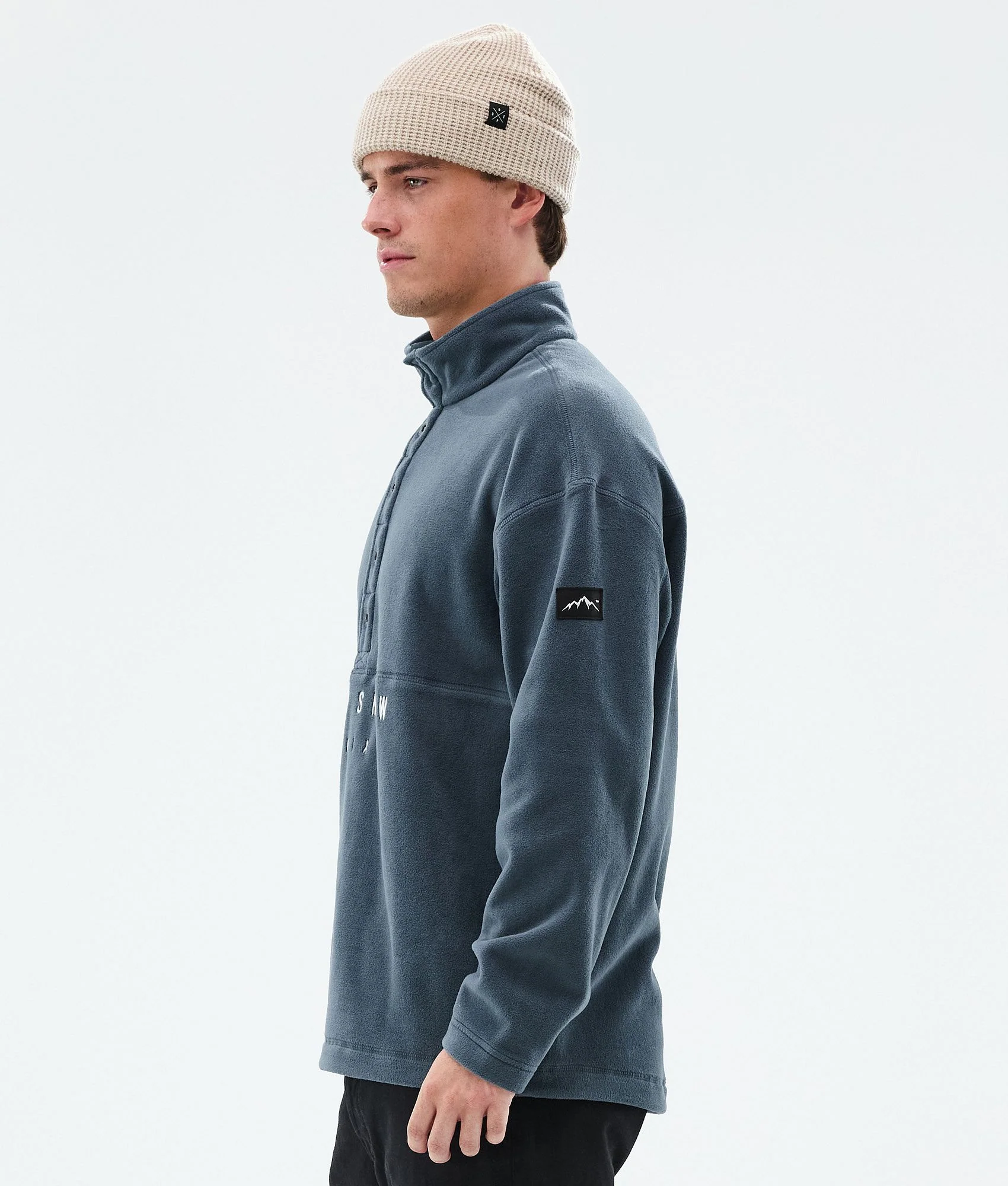 Fleece Sweater Men Metal Blue