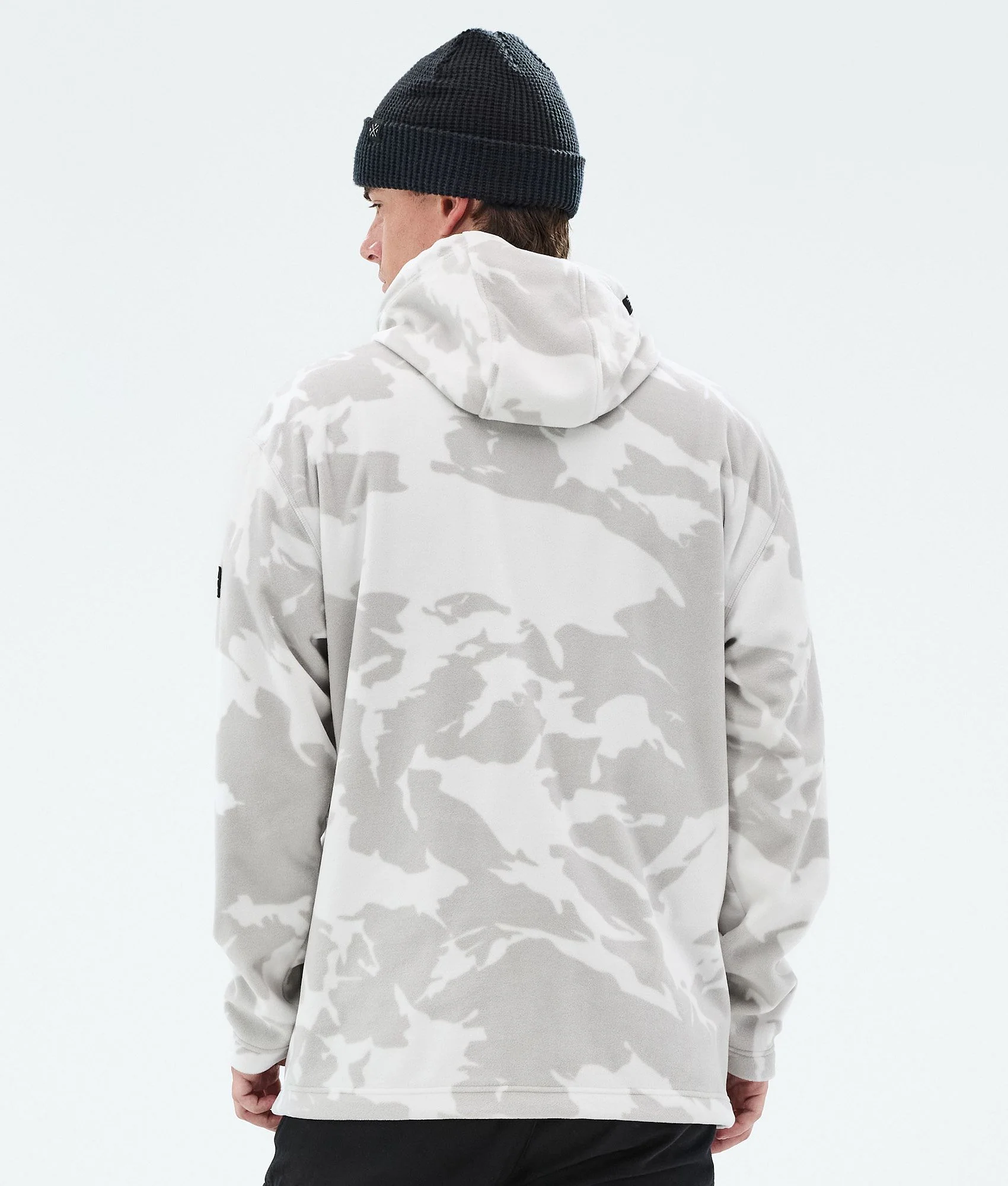 Fleece Hoodie Men Grey Camo