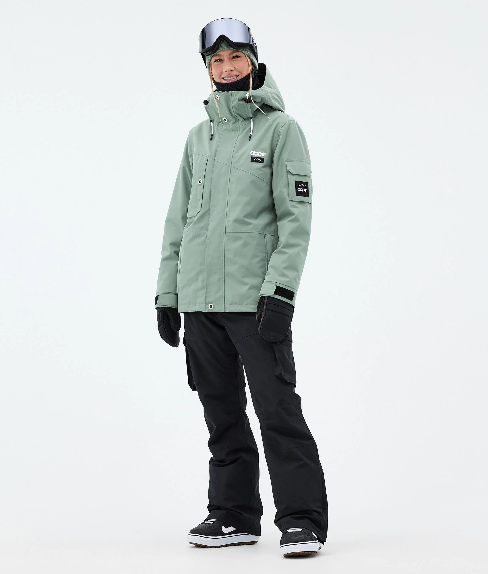 Snowboard Jacket Women Faded Green