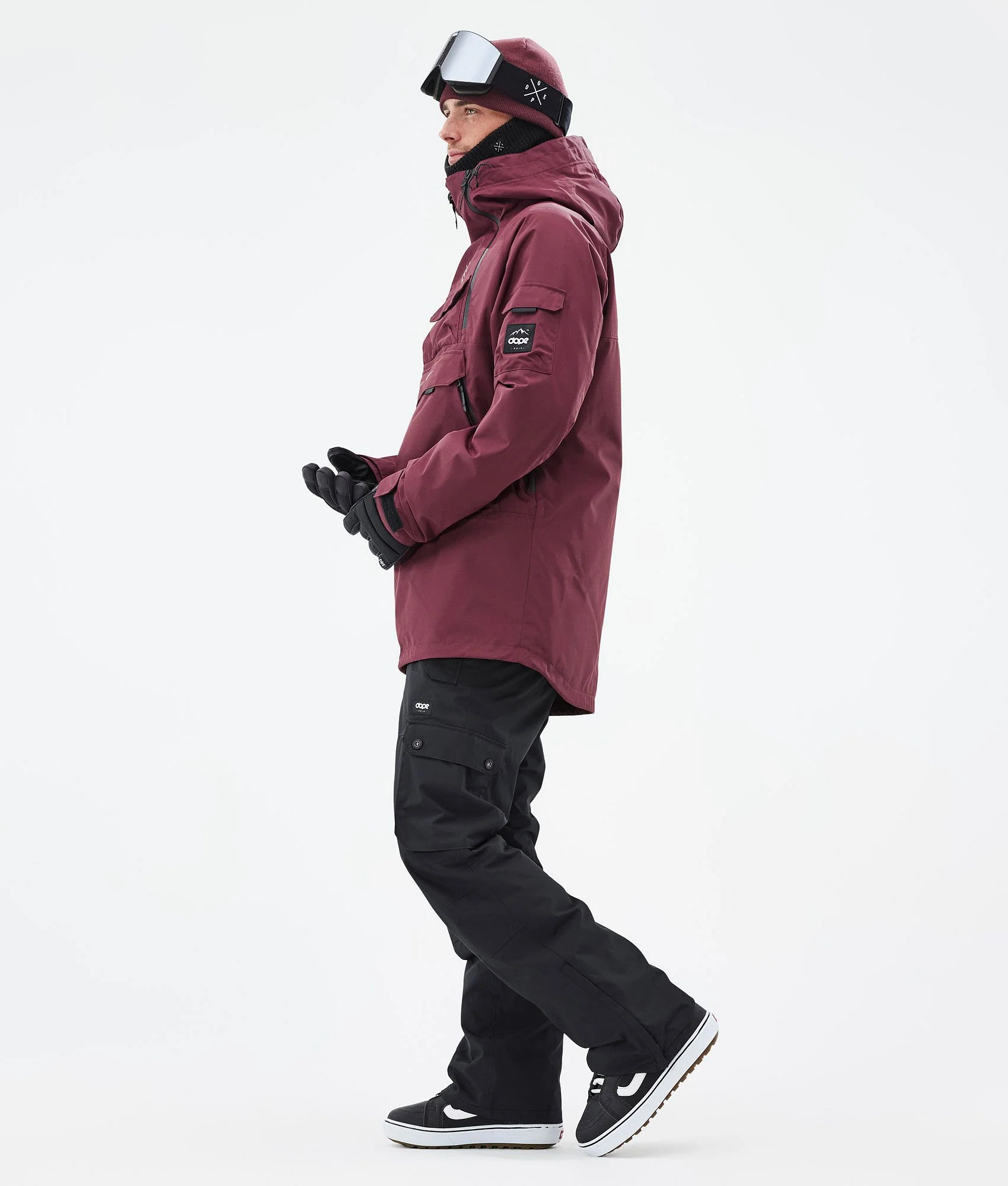 Snowboard Jacket Men Burgundy