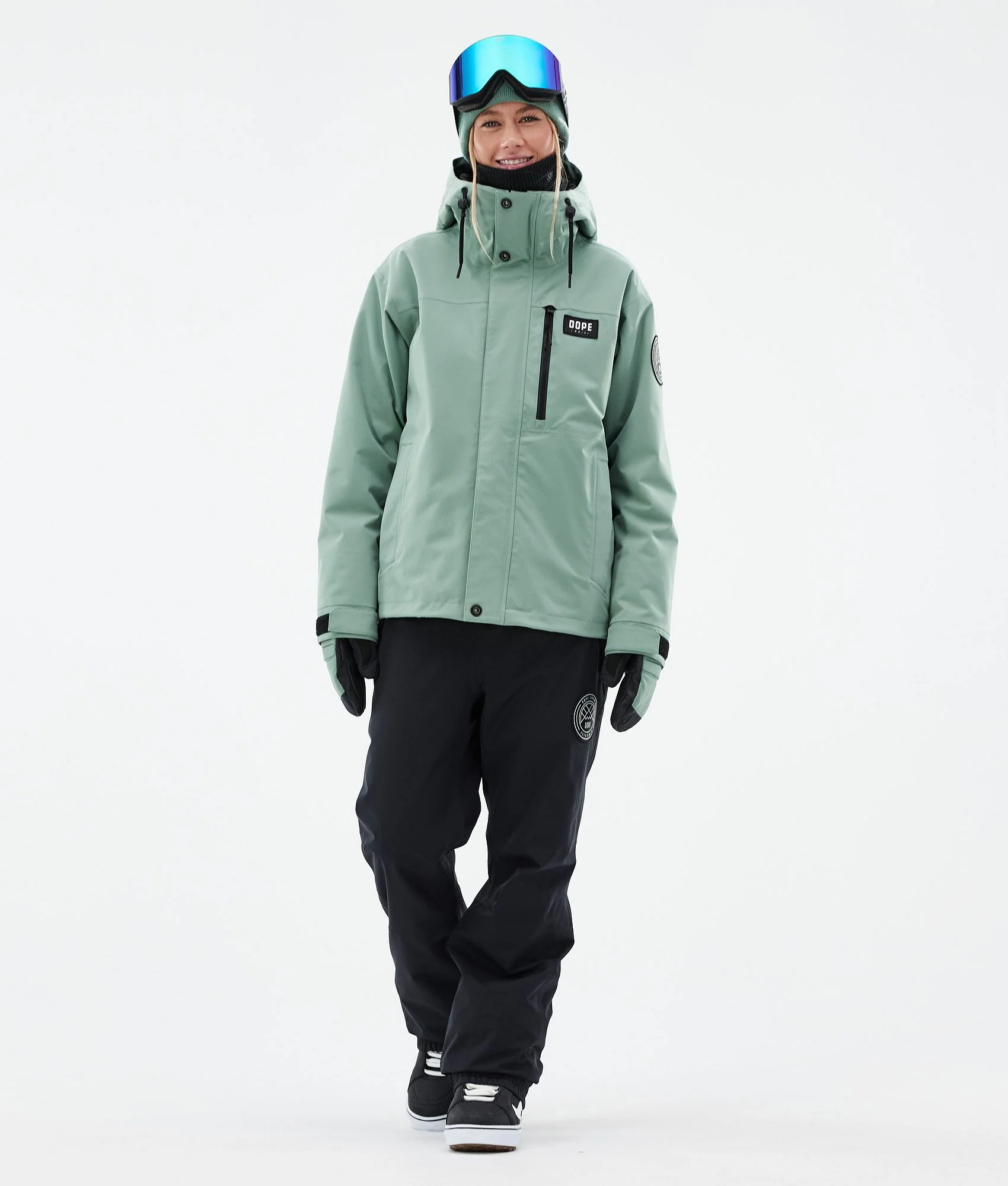 Snowboard Jacket Women Faded Green