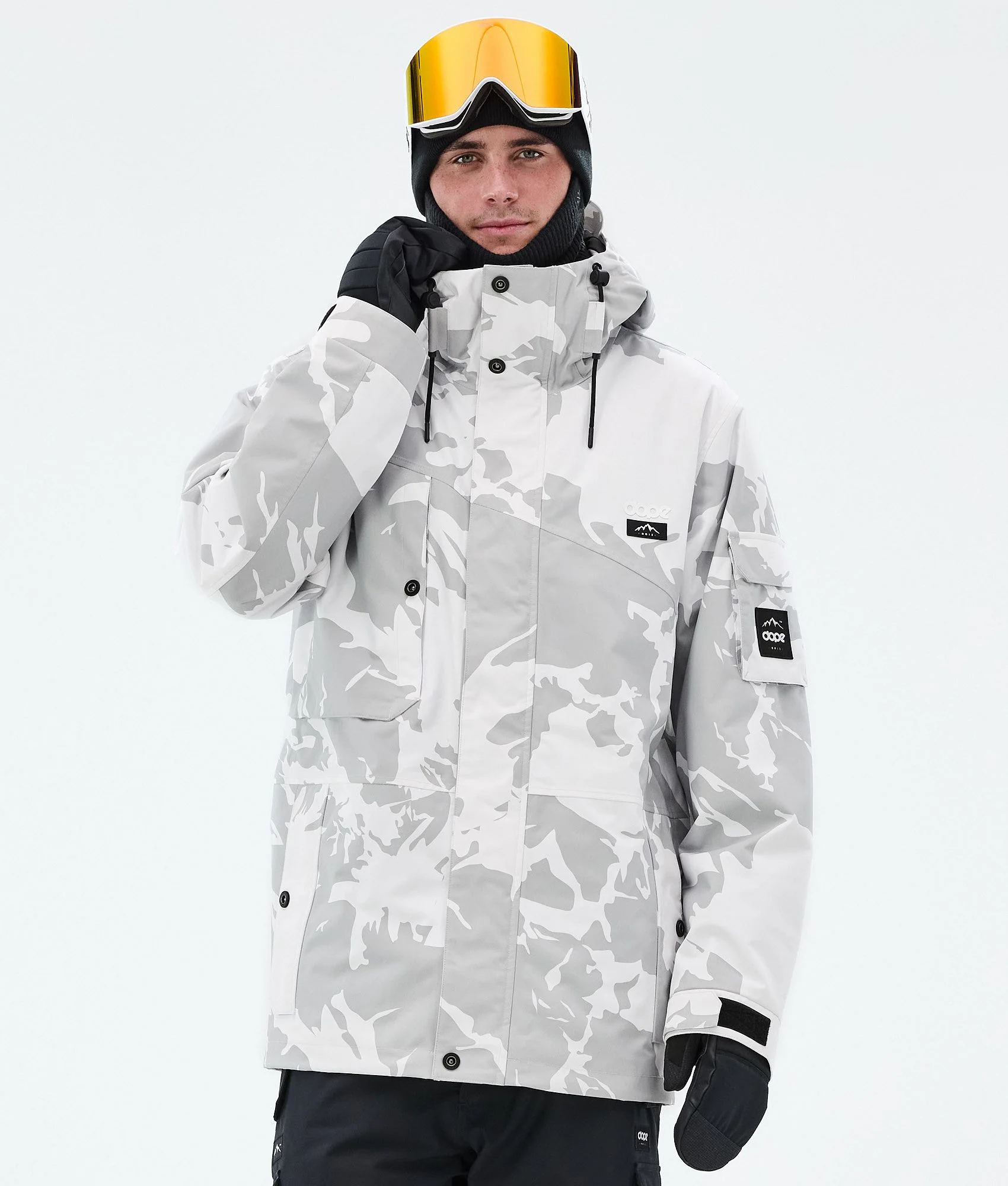 Snowboard Jacket Men Grey Camo