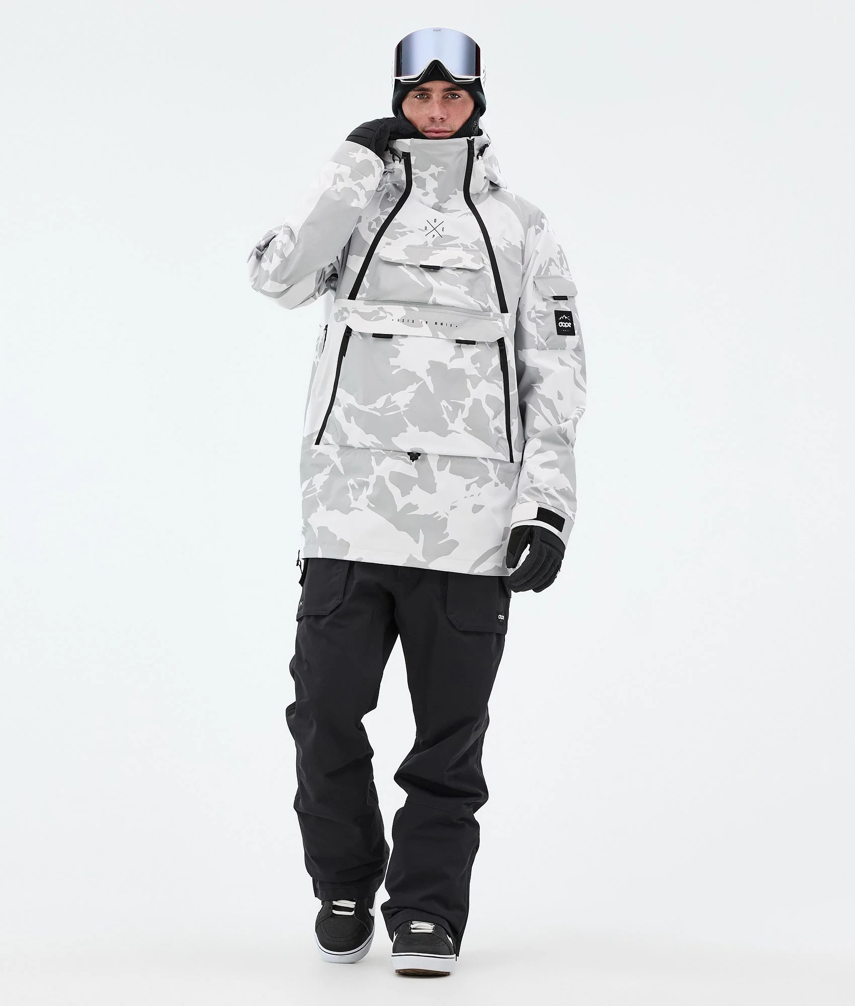 Snowboard Jacket Men Grey Camo