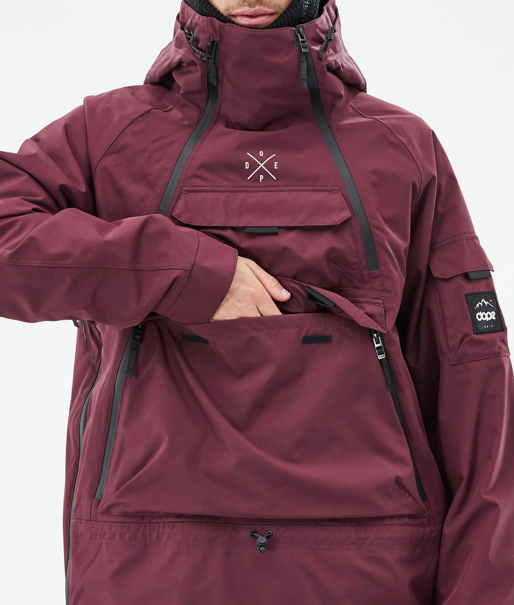 Snowboard Jacket Men Burgundy