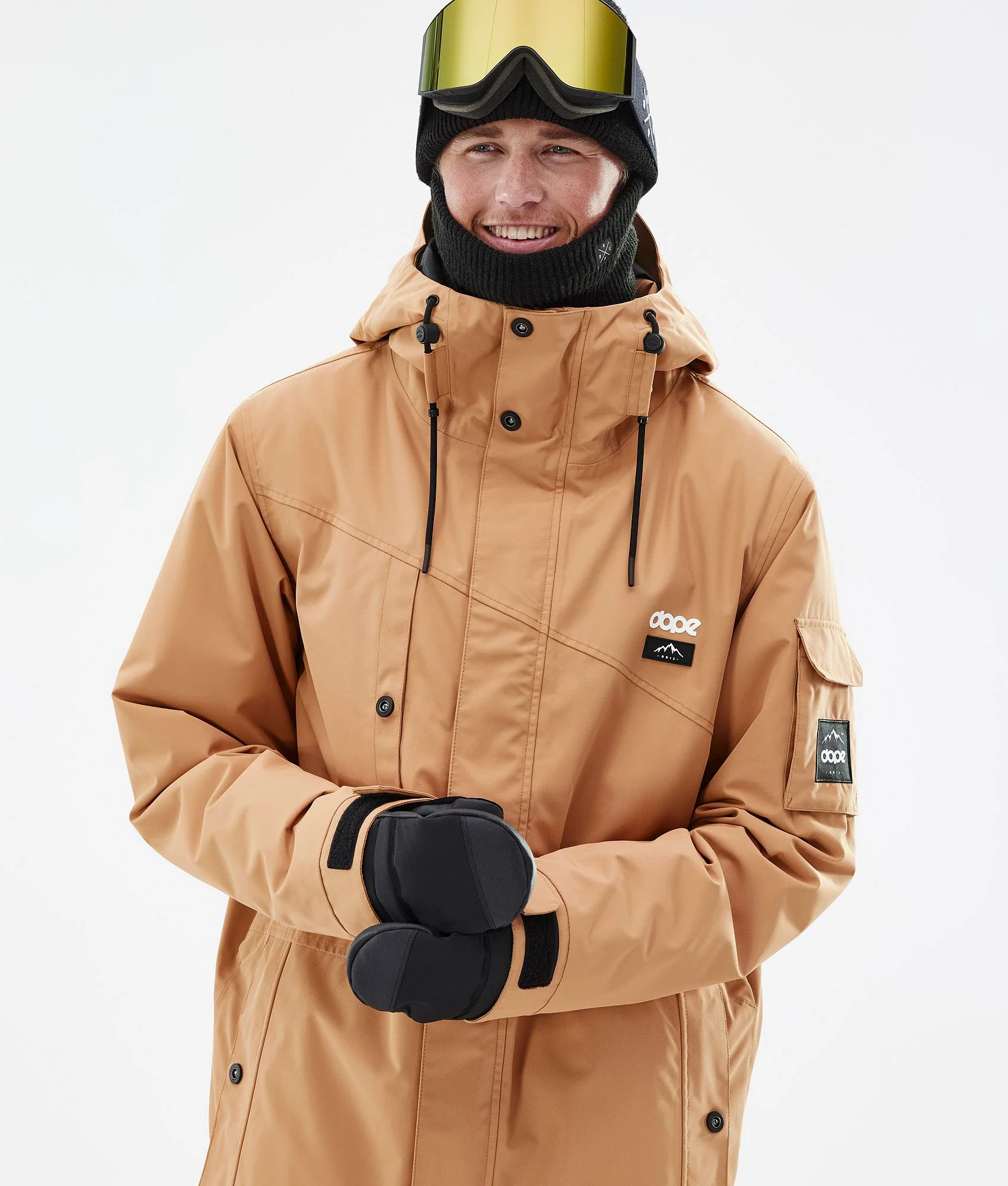 Snowboard Jacket Men Khaki Yellow