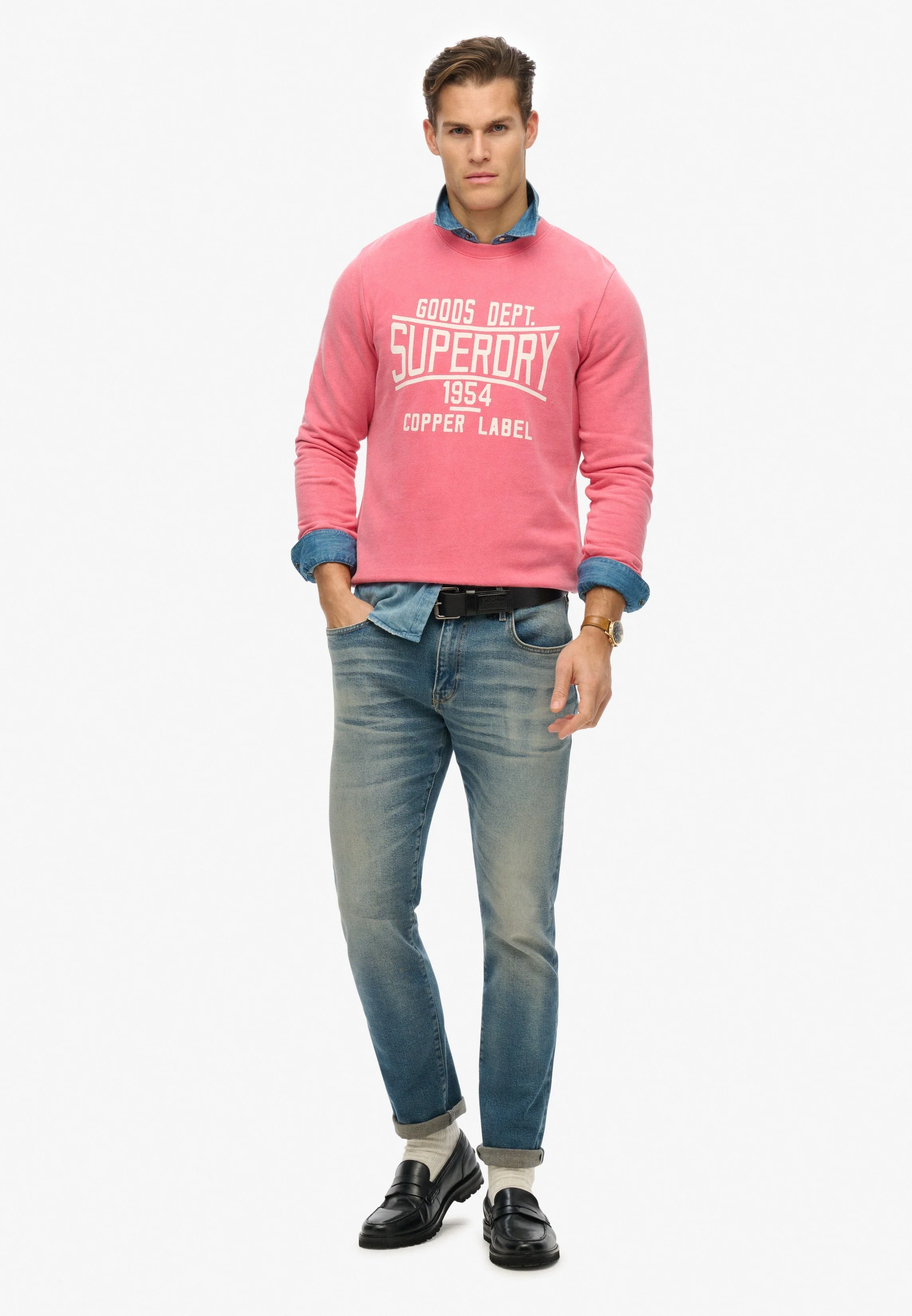 Vintage Wash Relaxed Crew Sweatshirt