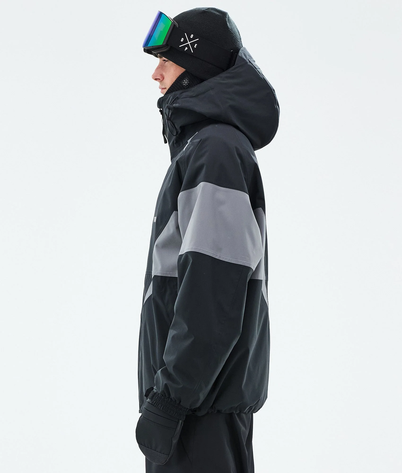 Snowboard Jacket Men Spike Black/Light Pearl