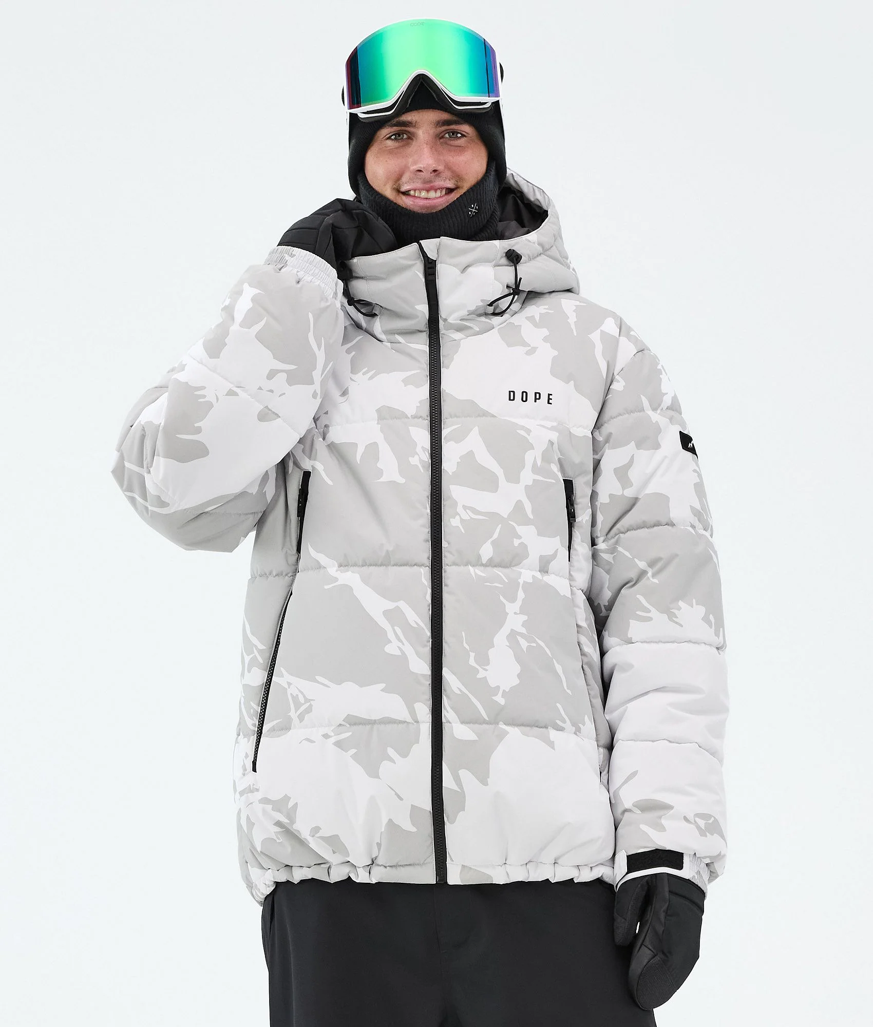 Snowboard Jacket Men Grey Camo