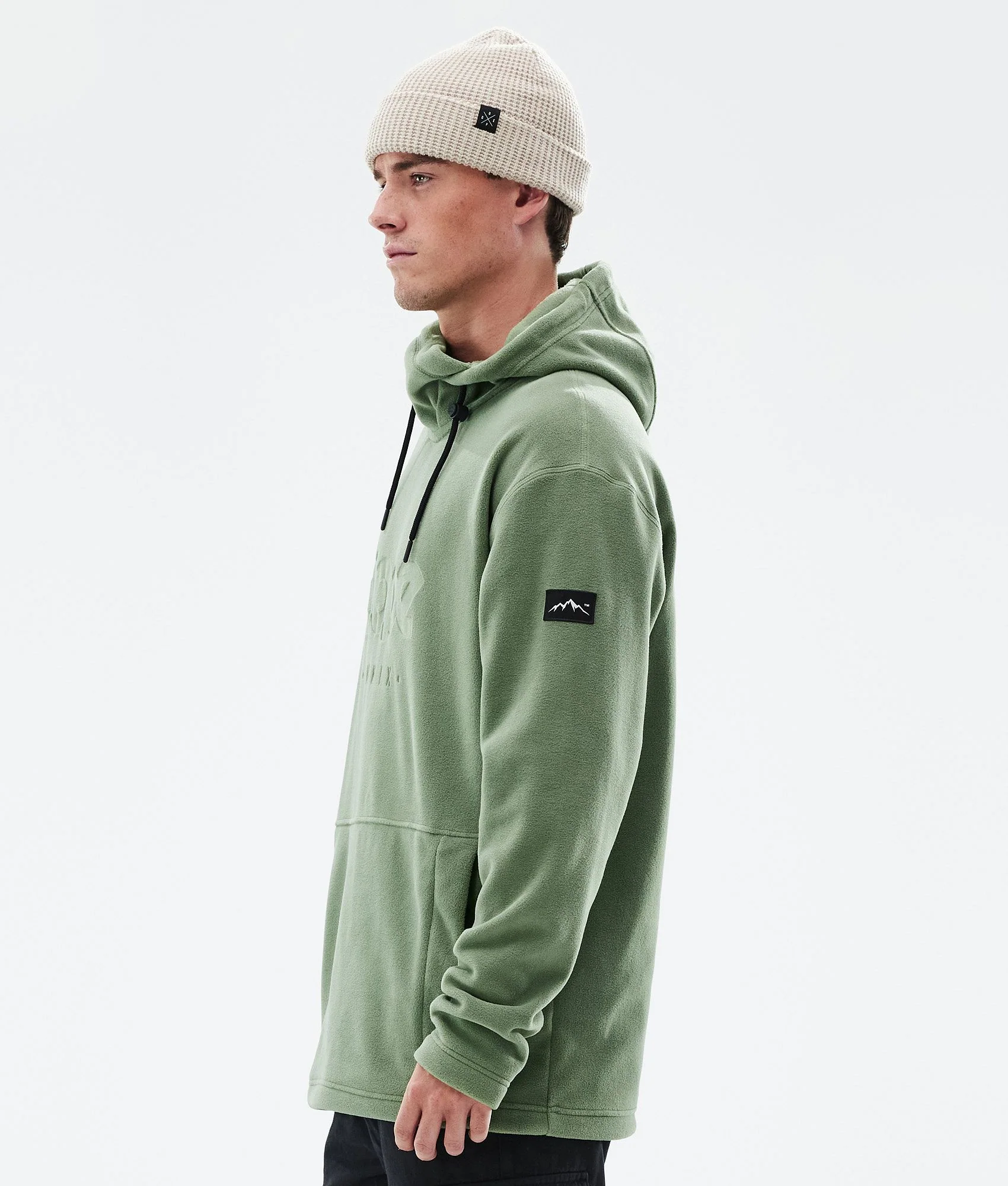 Fleece Hoodie Men Moss Green