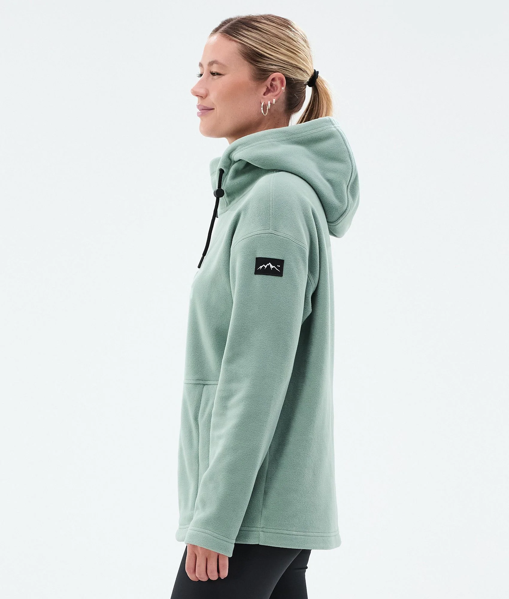 Fleece Hoodie Women Faded Green