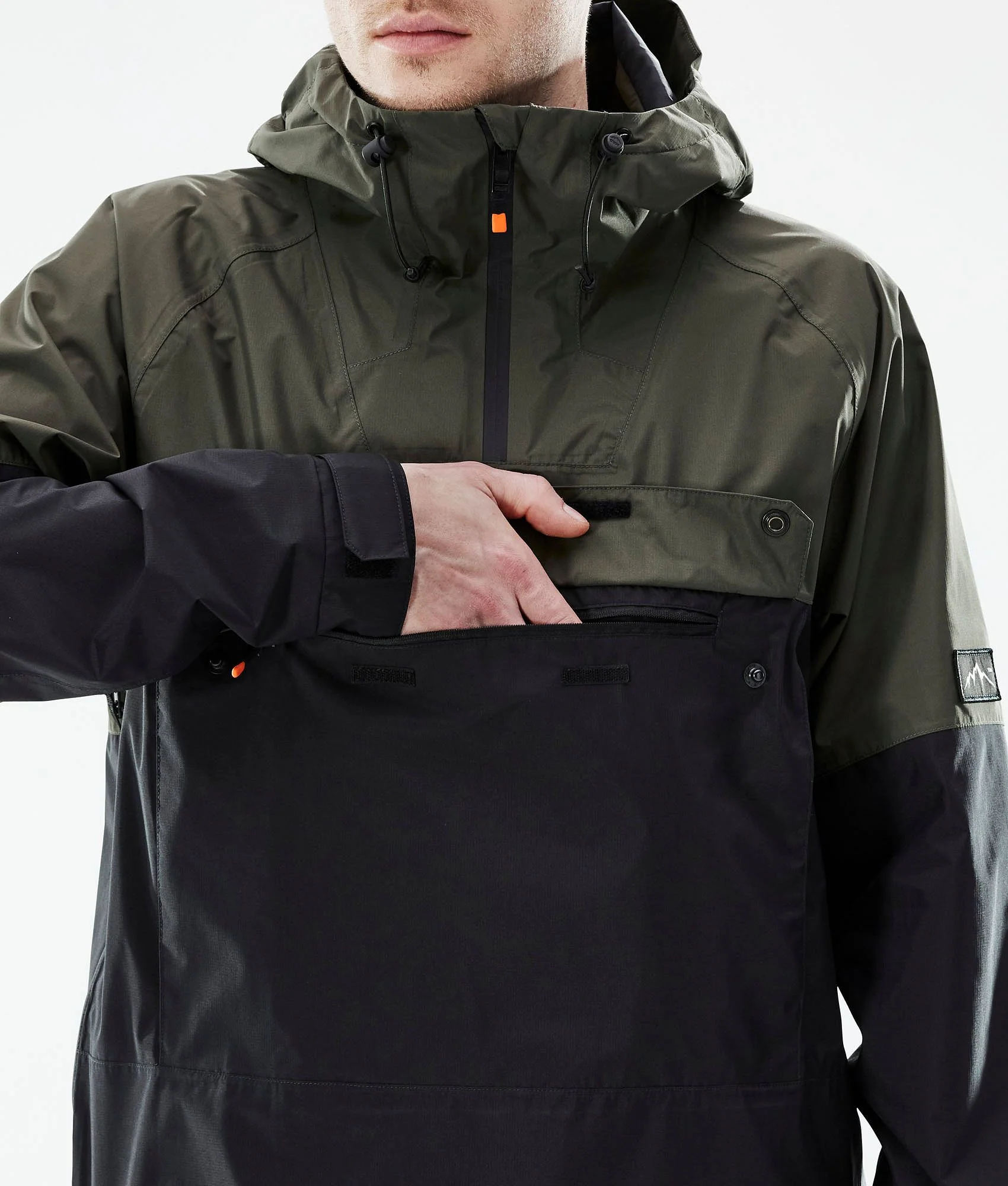 Outdoor Jacket Men Olive Green/Black
