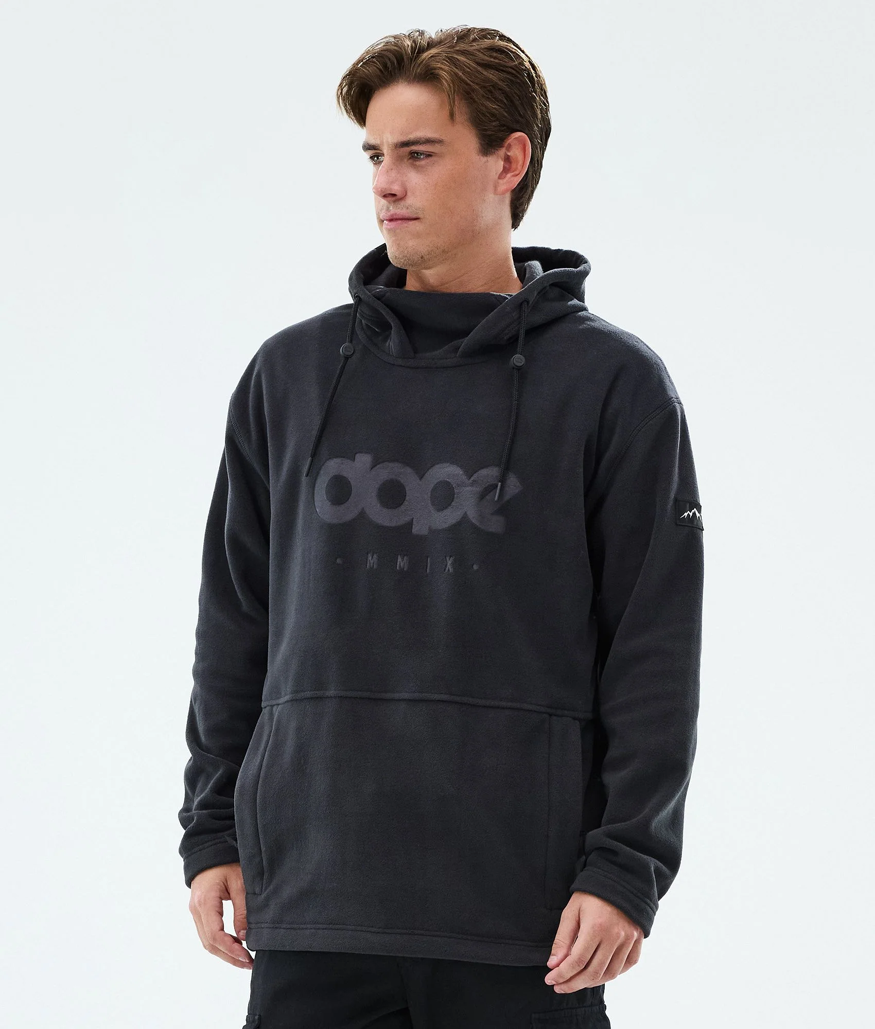 Fleece Hoodie Men Black