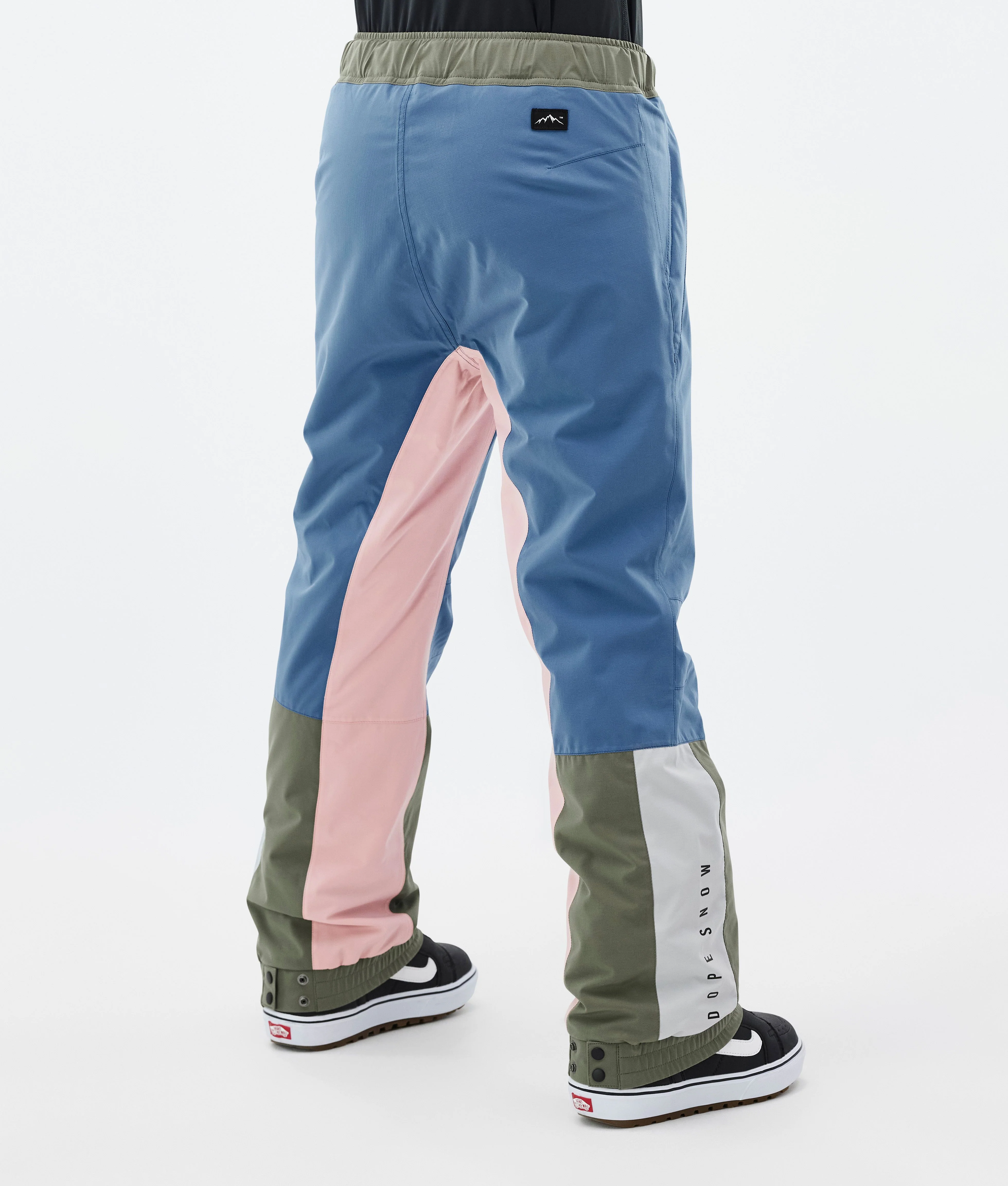 Snowboard Pants Women Blue Steel/Light Grey/Soft Pink/Greenish