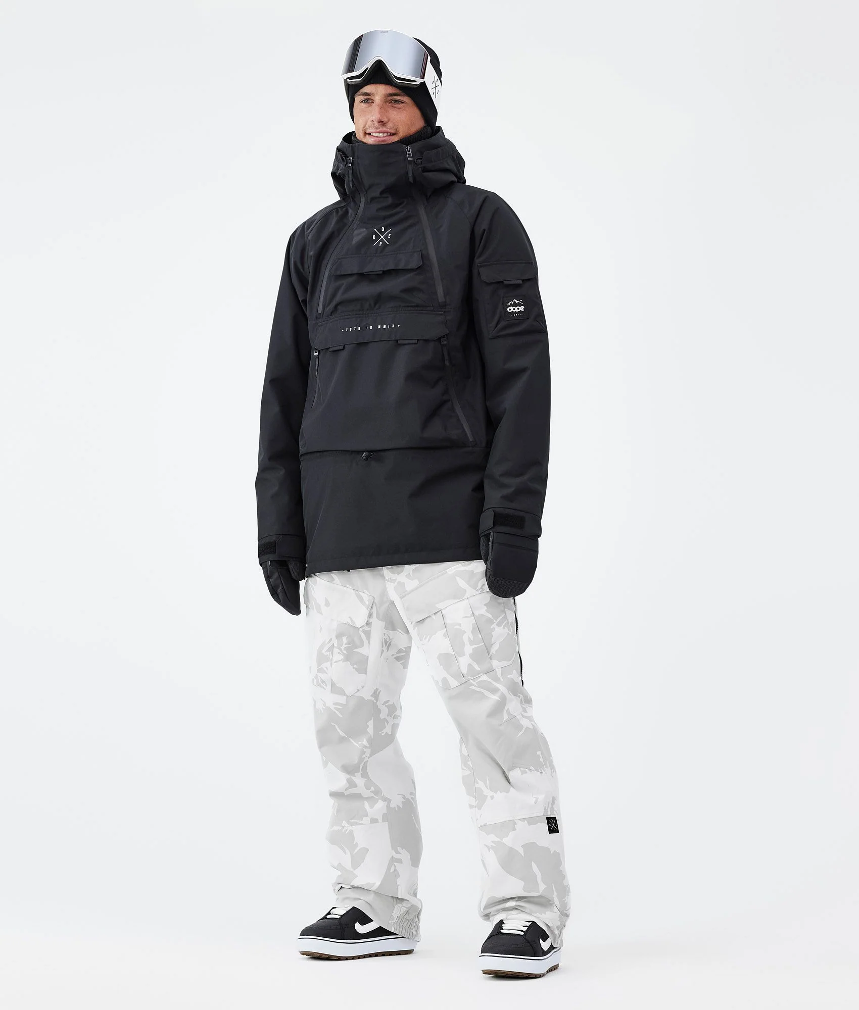 Snowboard Pants Men Grey Camo