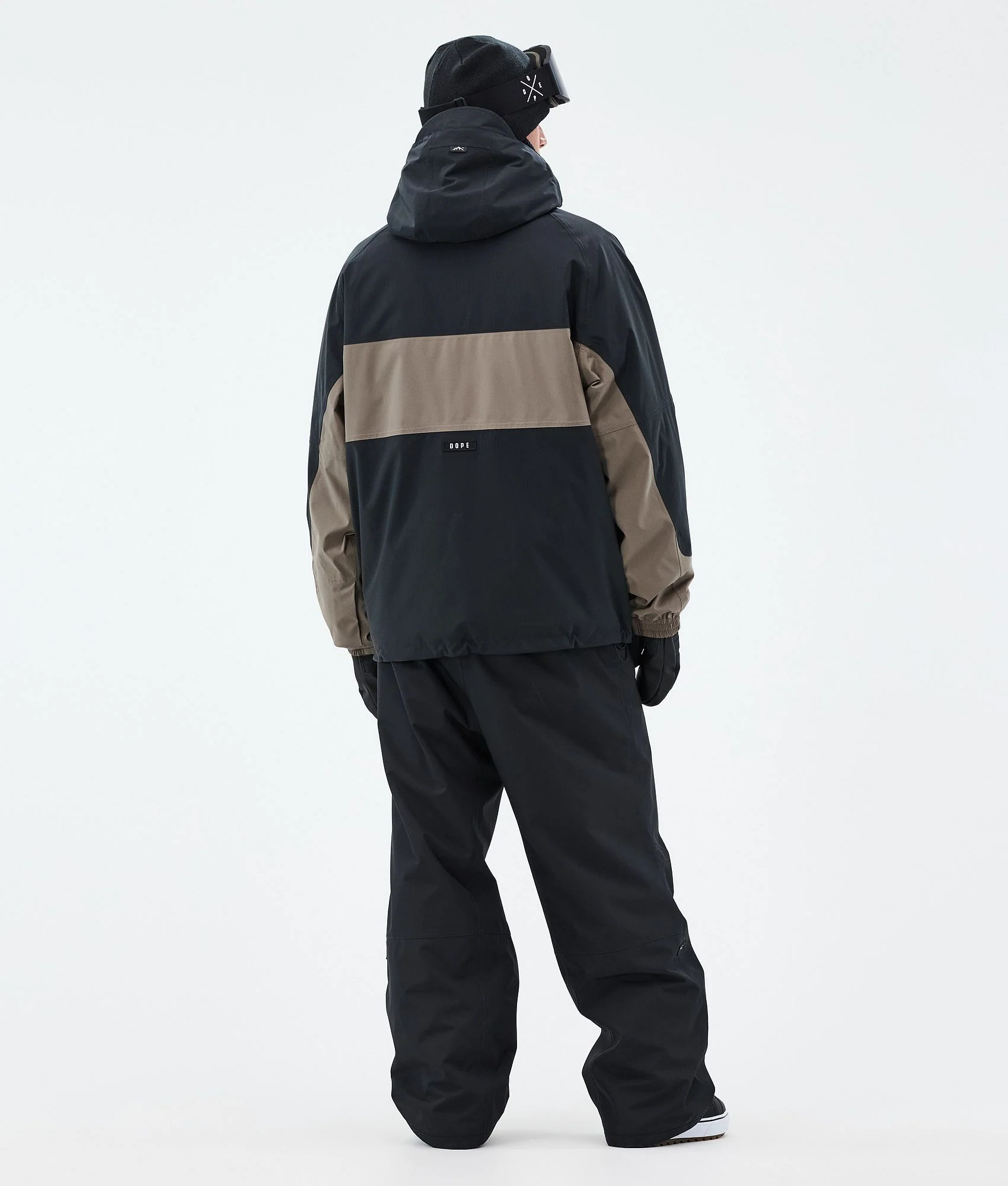 Snowboard Jacket Men Stripe Black/Walnut