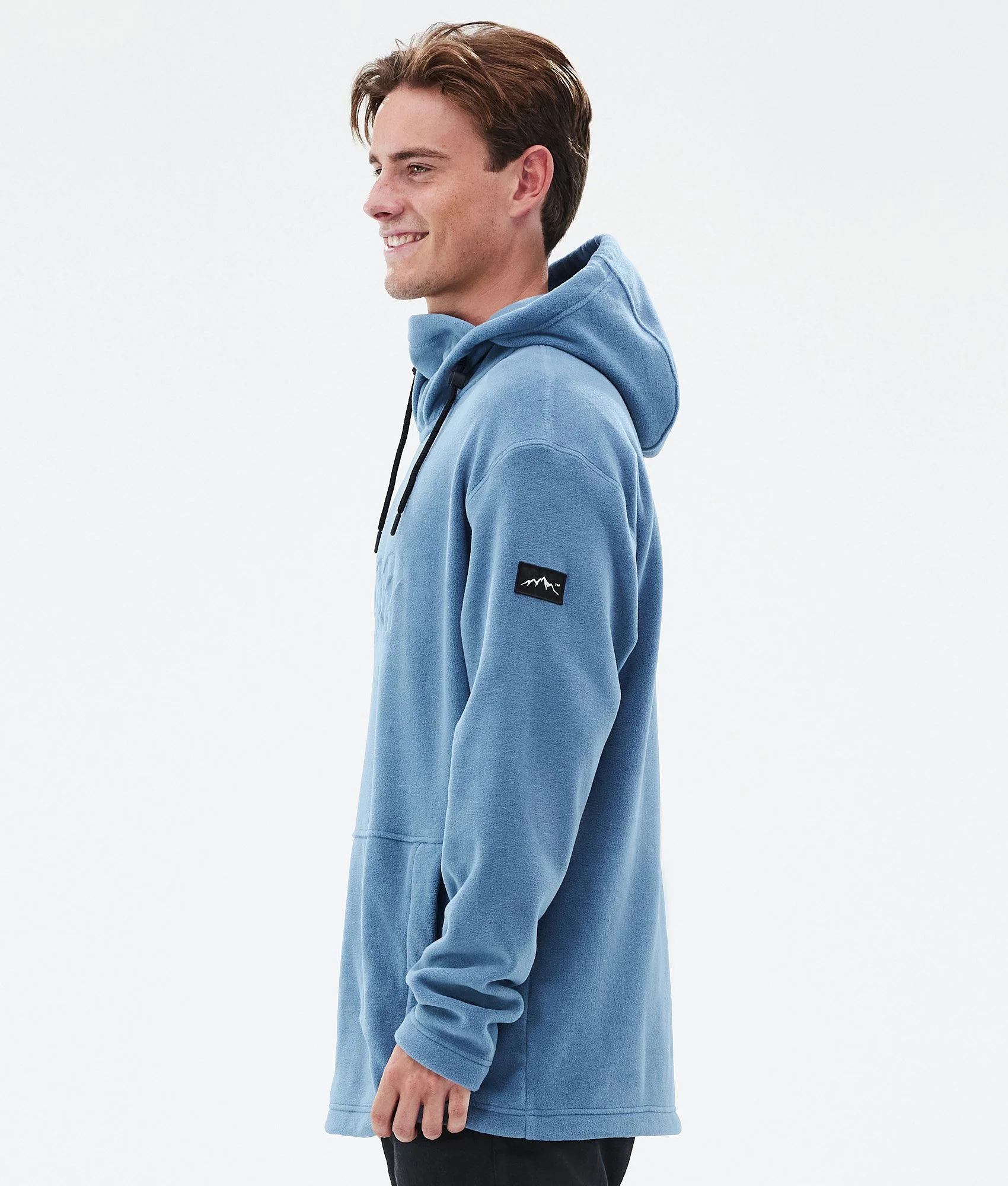 Fleece Hoodie Men Blue Steel