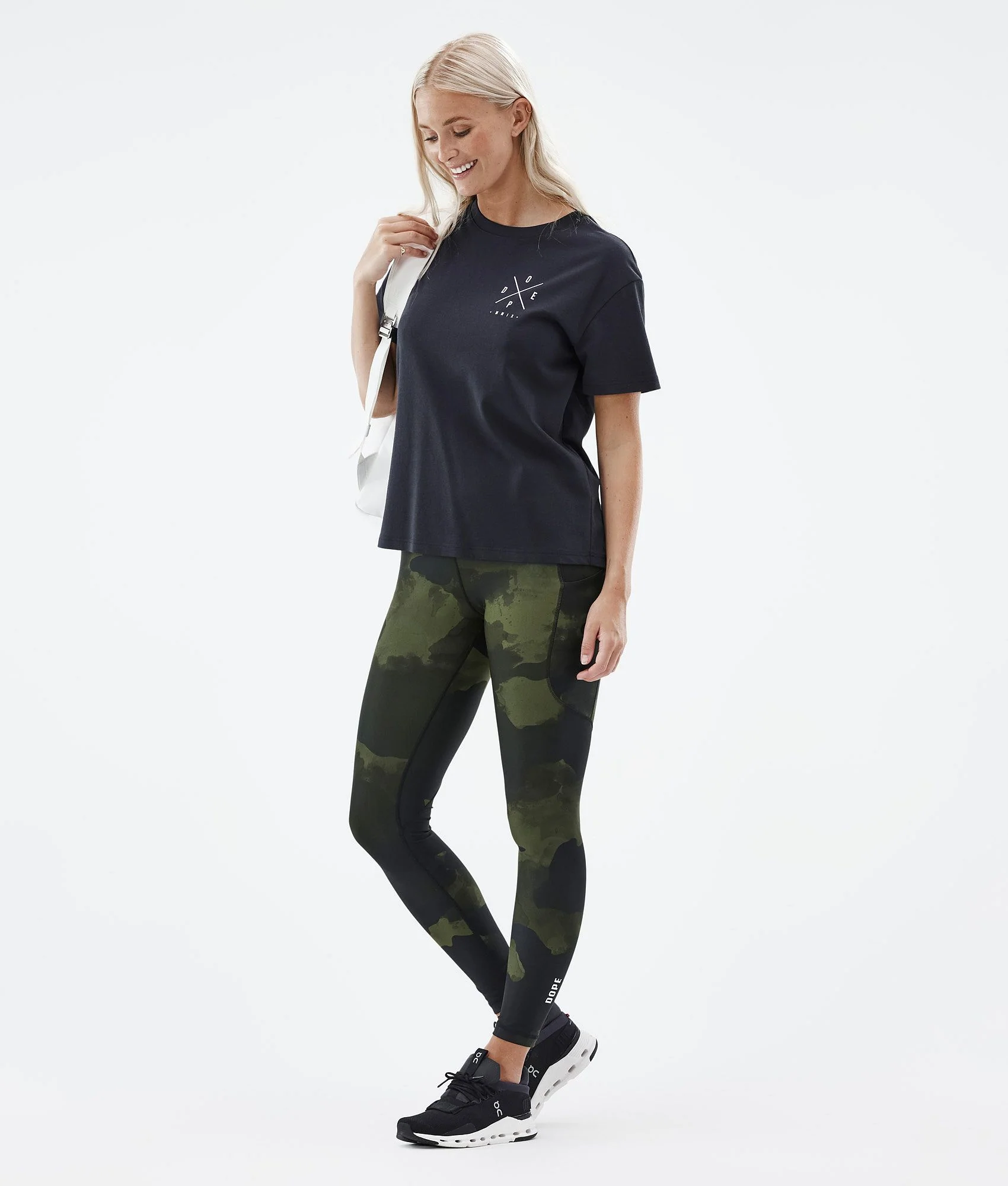 Leggings Women Green Camo