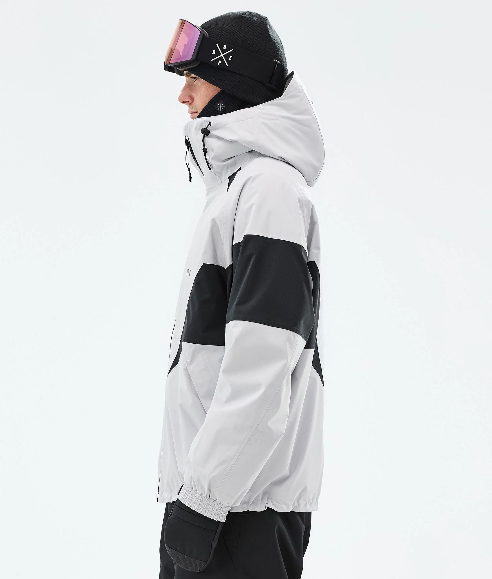 Snowboard Jacket Men Spike Light Grey/Black