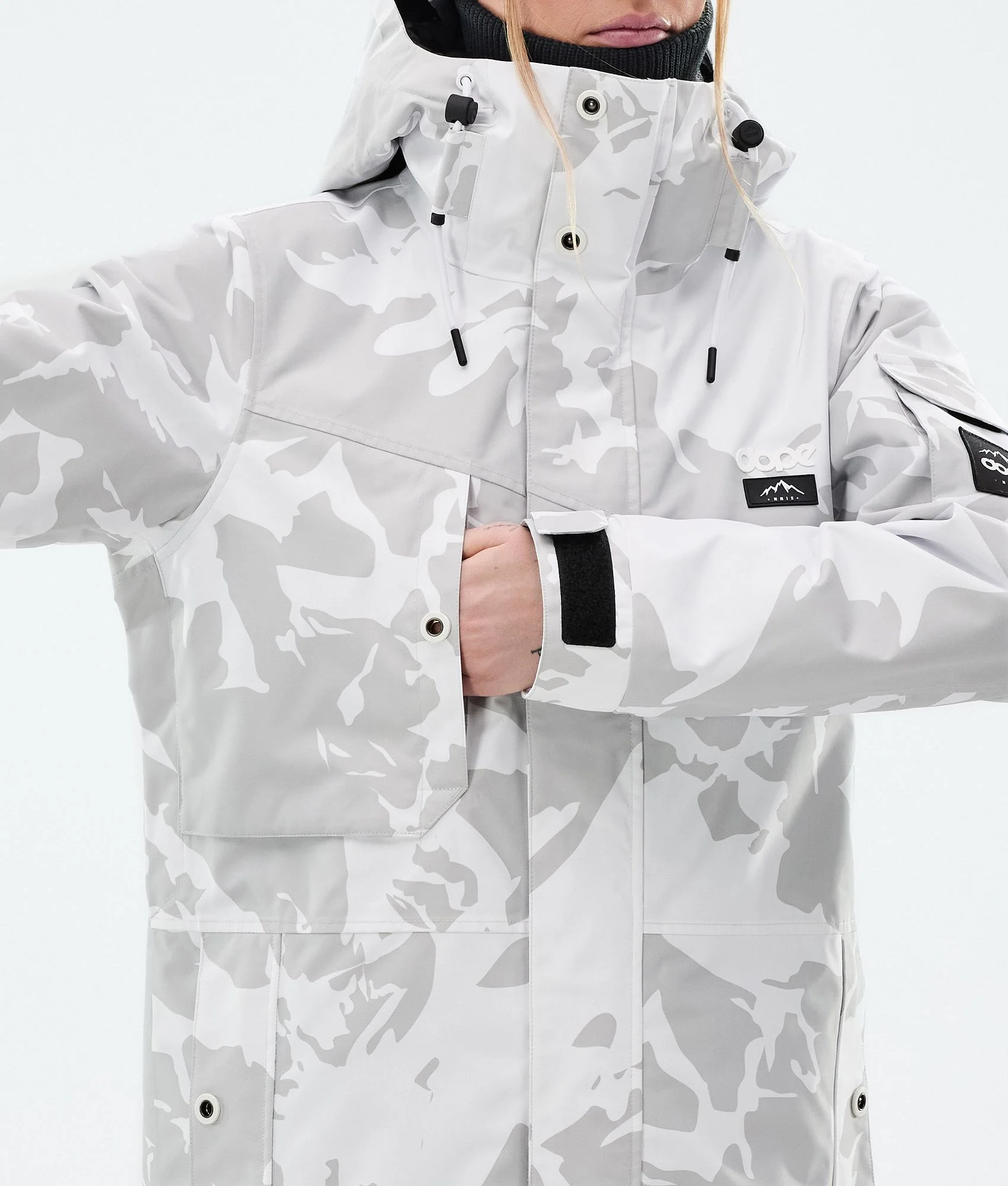 Snowboard Jacket Women Grey Camo