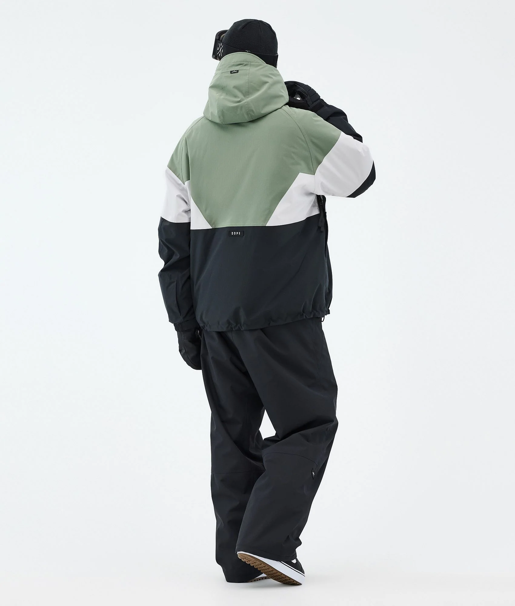 Snowboard Jacket Men Sport Moss Green/Light Grey/Black