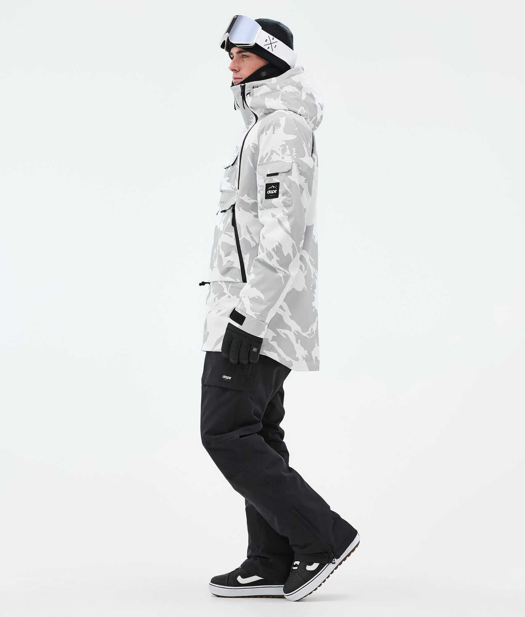 Snowboard Jacket Men Grey Camo
