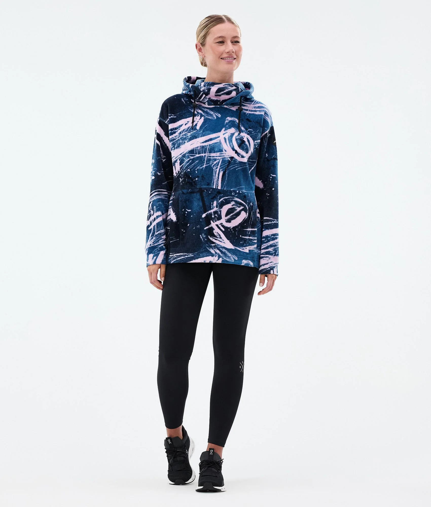 Fleece Hoodie Women Carvings Pink