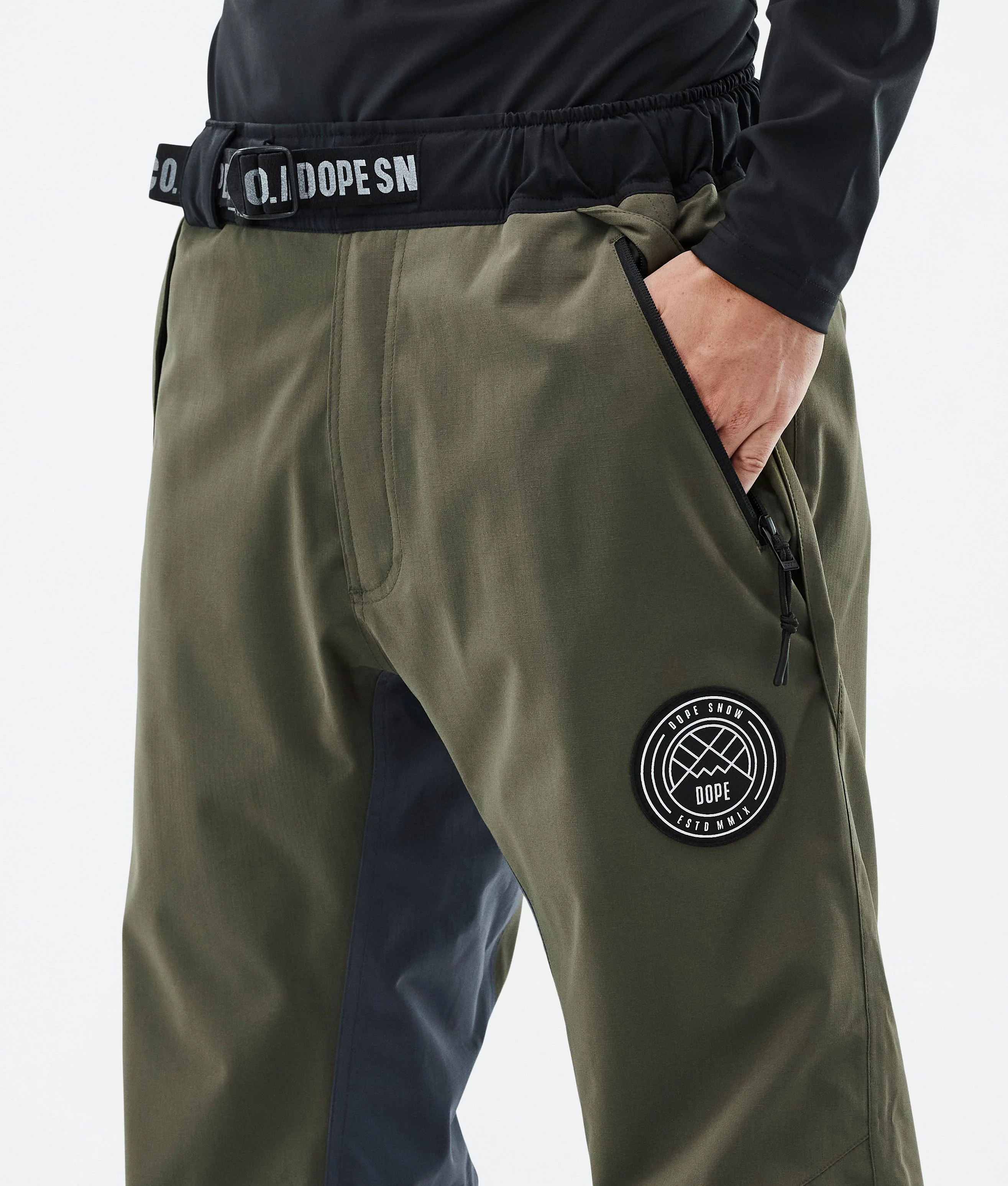 Snowboard Pants Men OIive Green/Burgundy/Metal Blue/Black