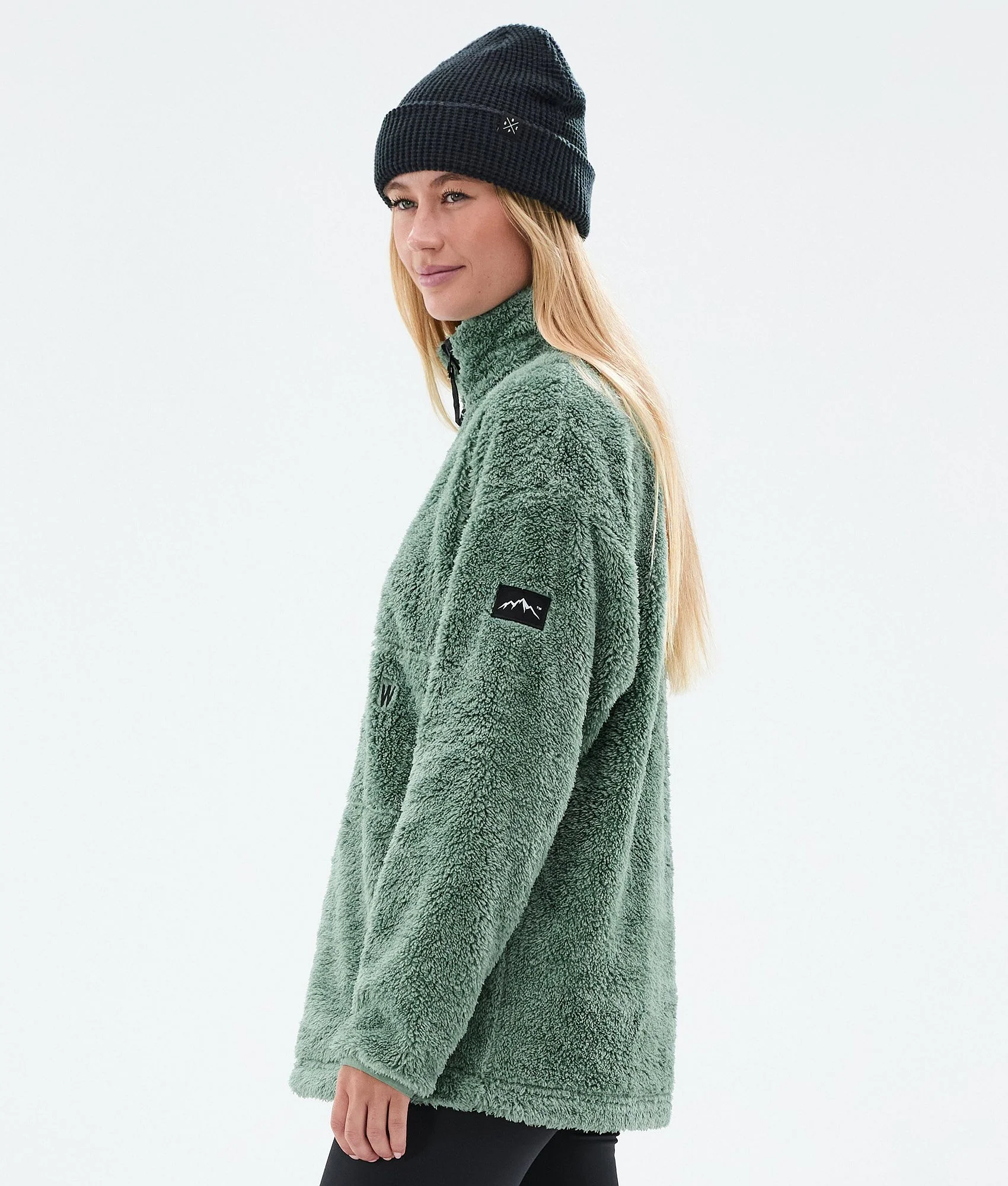 Fleece Sweater Women Faded Green