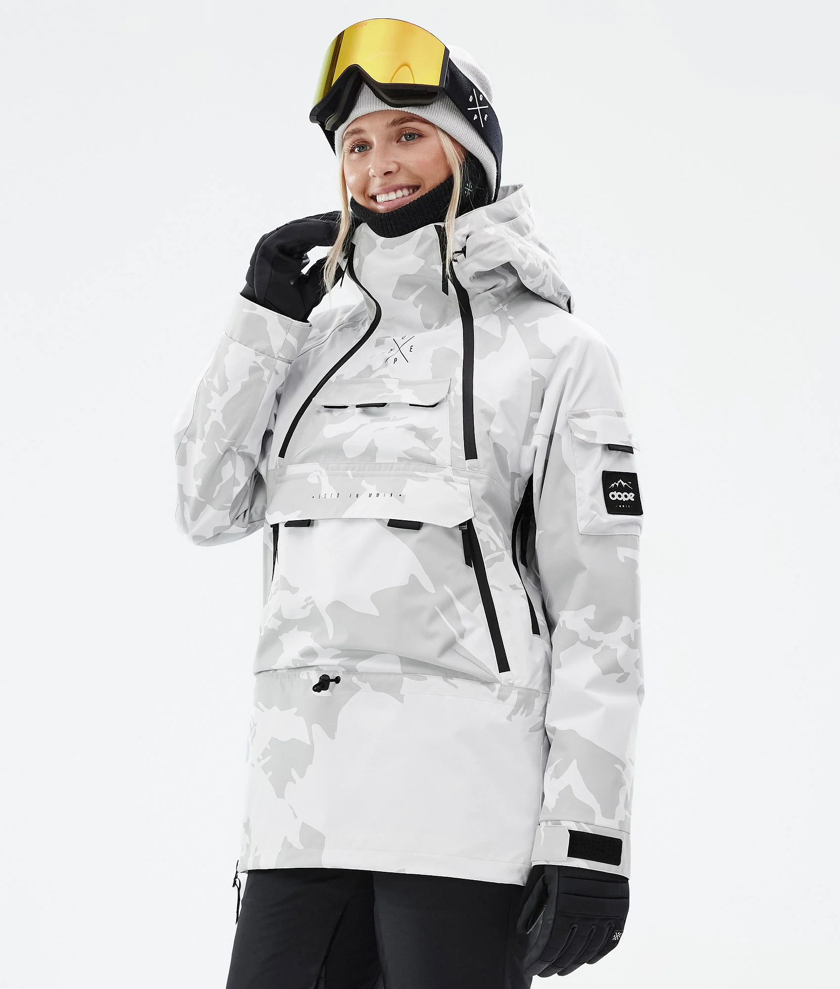 Snowboard Jacket Women Grey Camo