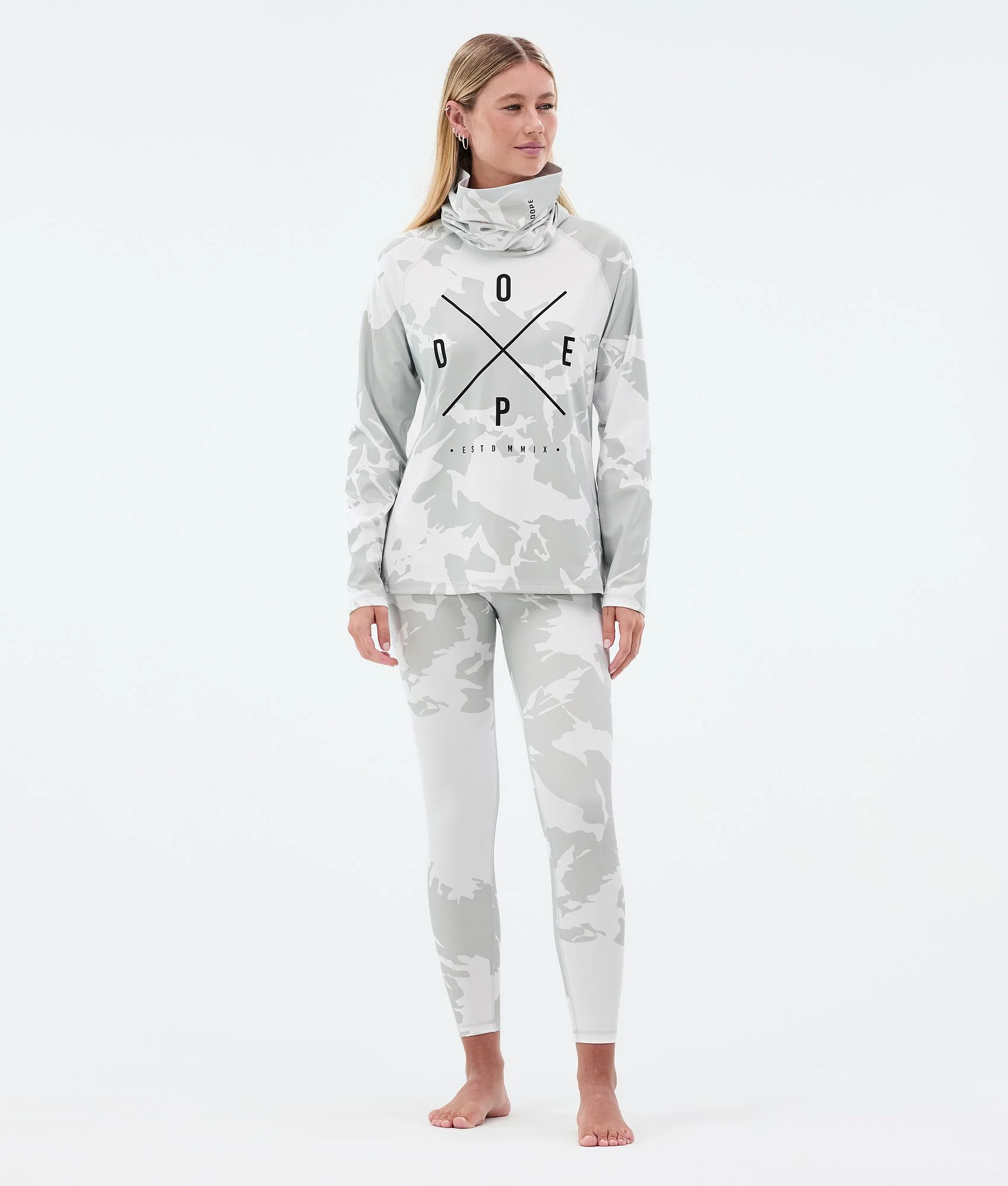 Base Layer Top Women 2X-Up Grey Camo