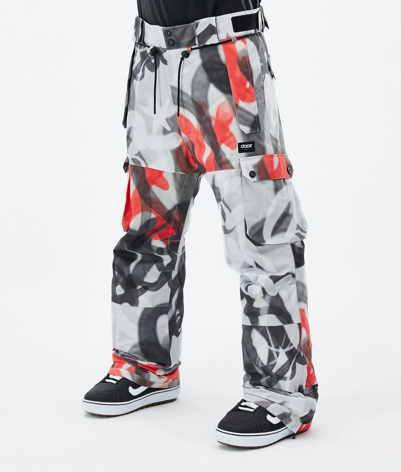Snowboard Pants Men Spray Black Red