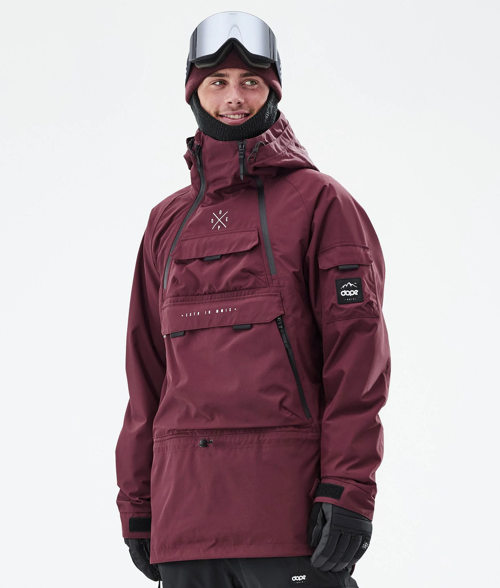 Snowboard Jacket Men Burgundy