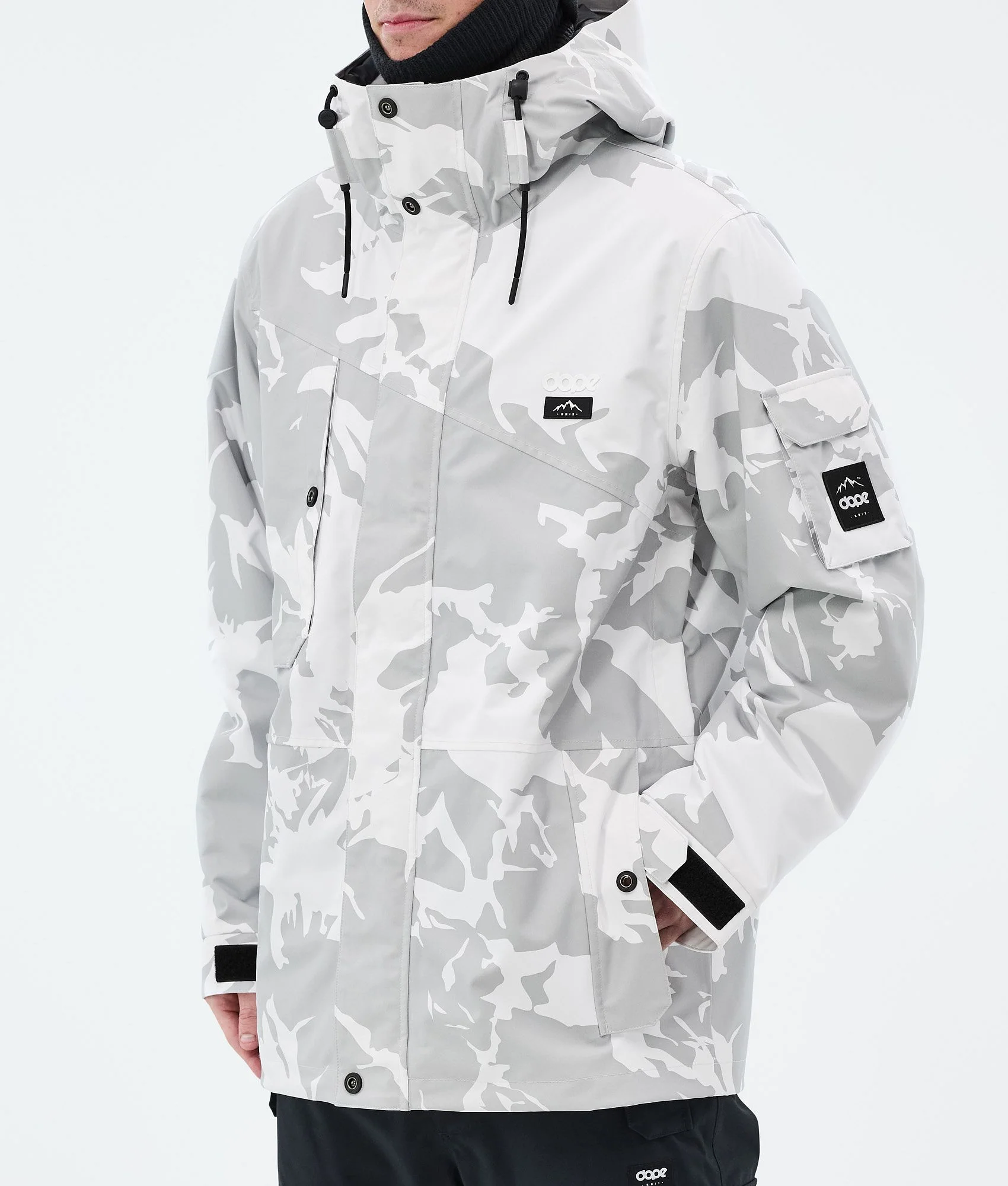 Snowboard Jacket Men Grey Camo