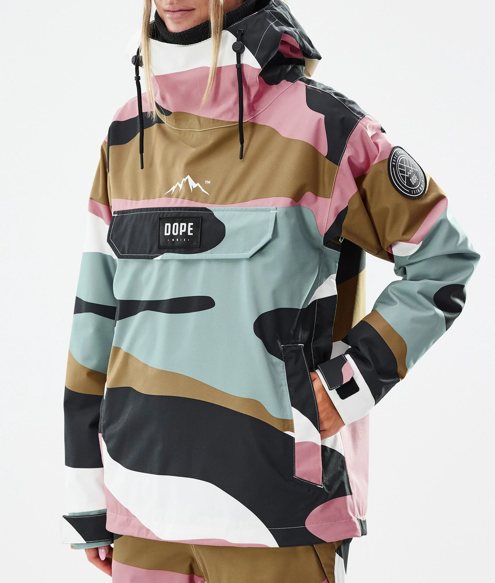 Snowboard Jacket Women Shards Gold Muted Pink