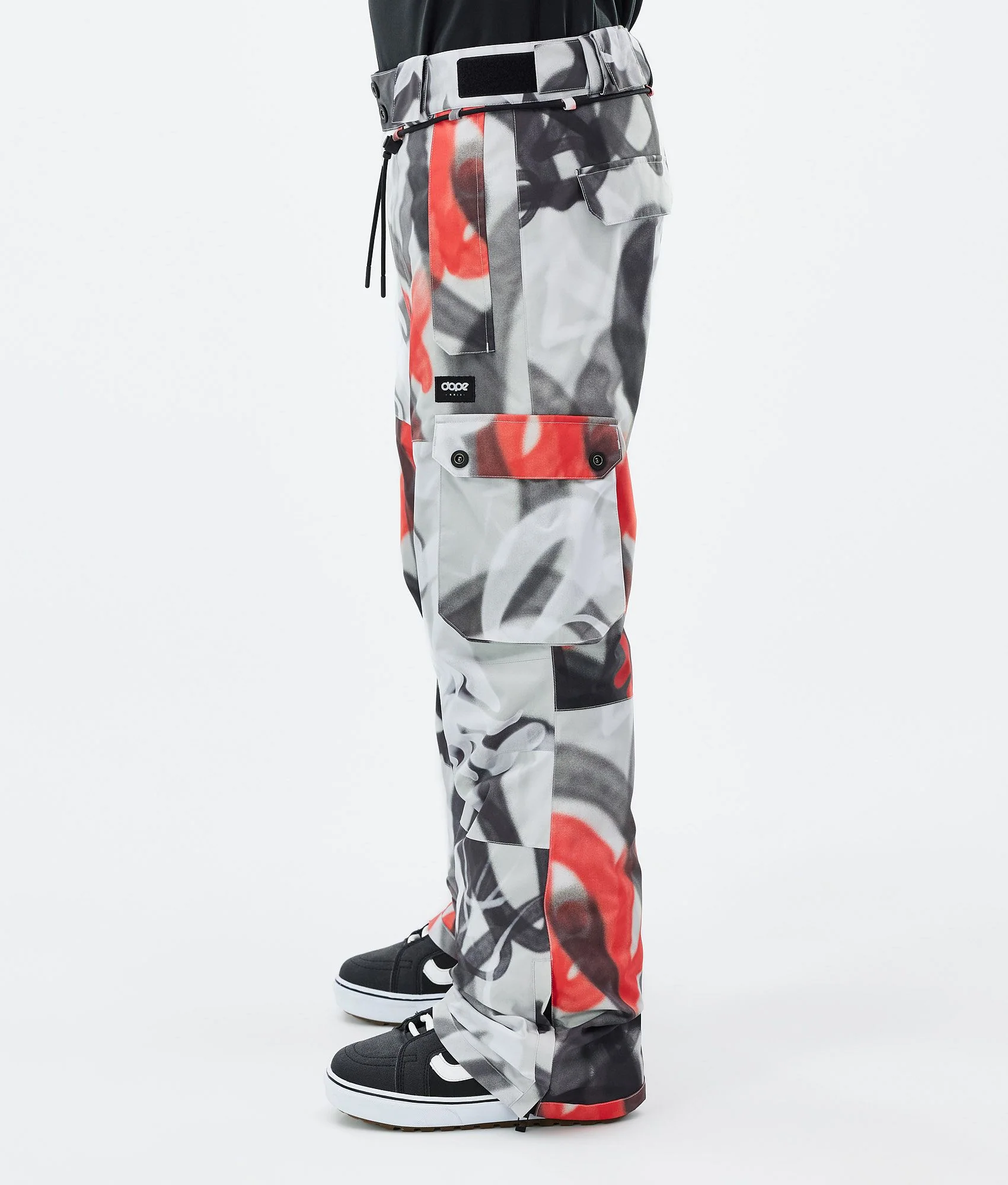 Snowboard Pants Men Spray Black Red