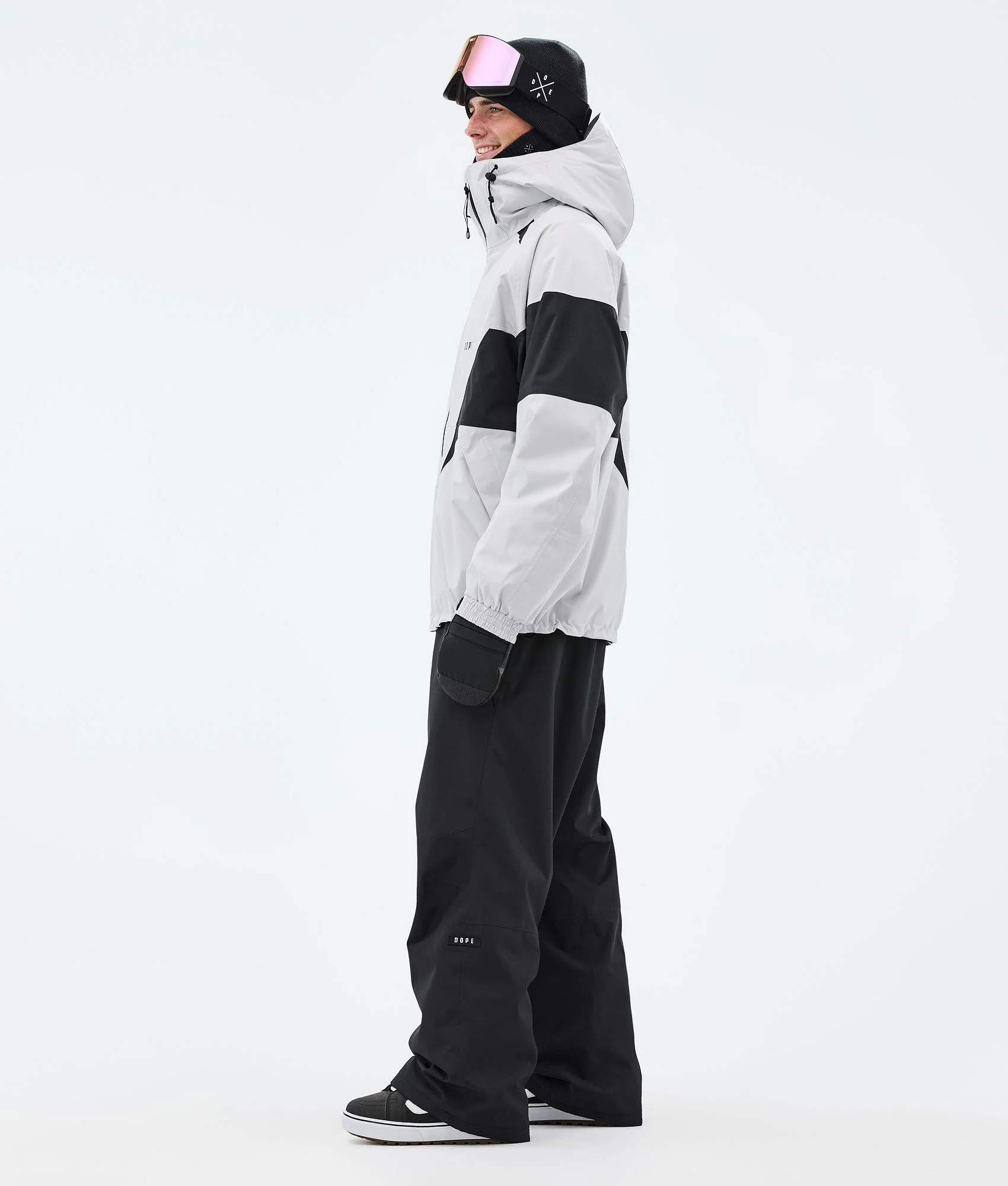 Snowboard Jacket Men Spike Light Grey/Black