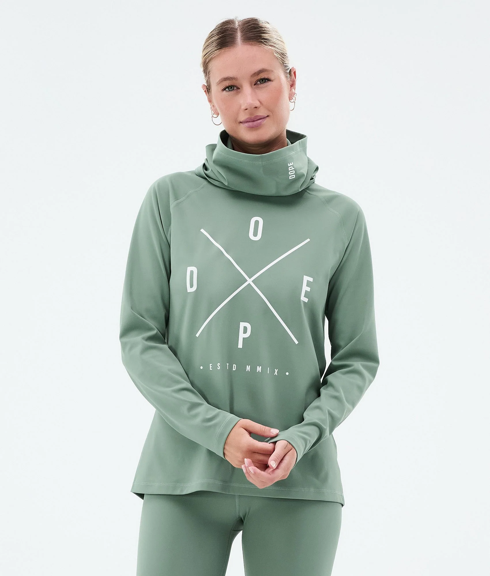 Base Layer Top Women 2X-Up Faded Green