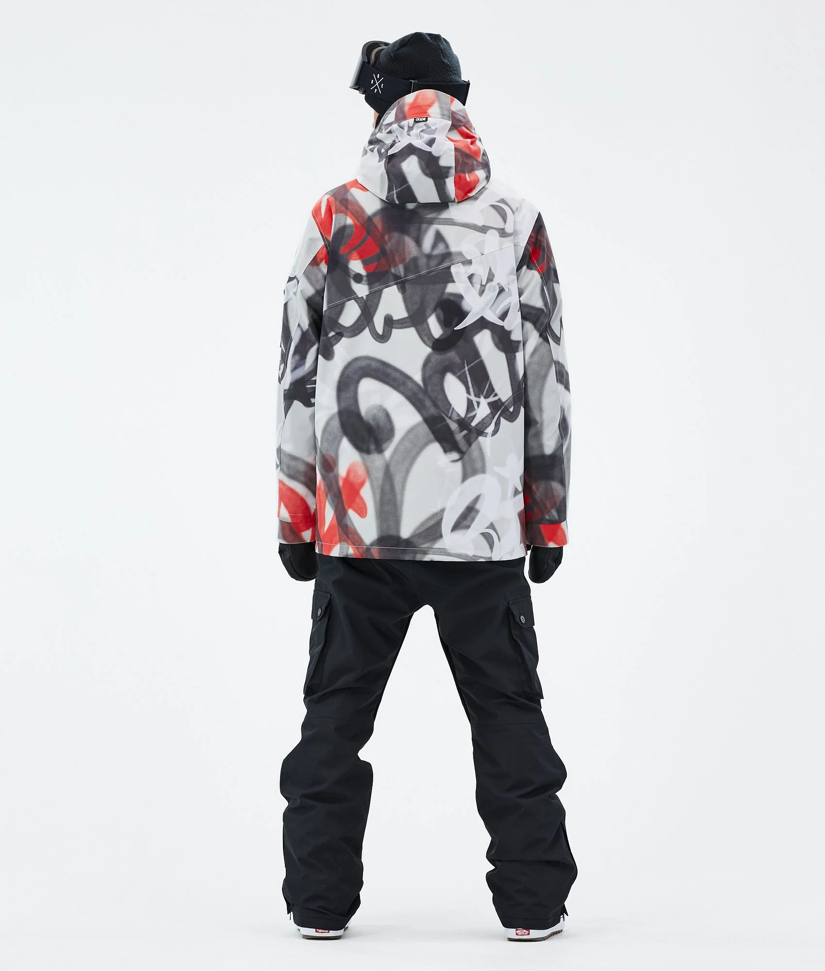 Snowboard Jacket Men Spray Black Red