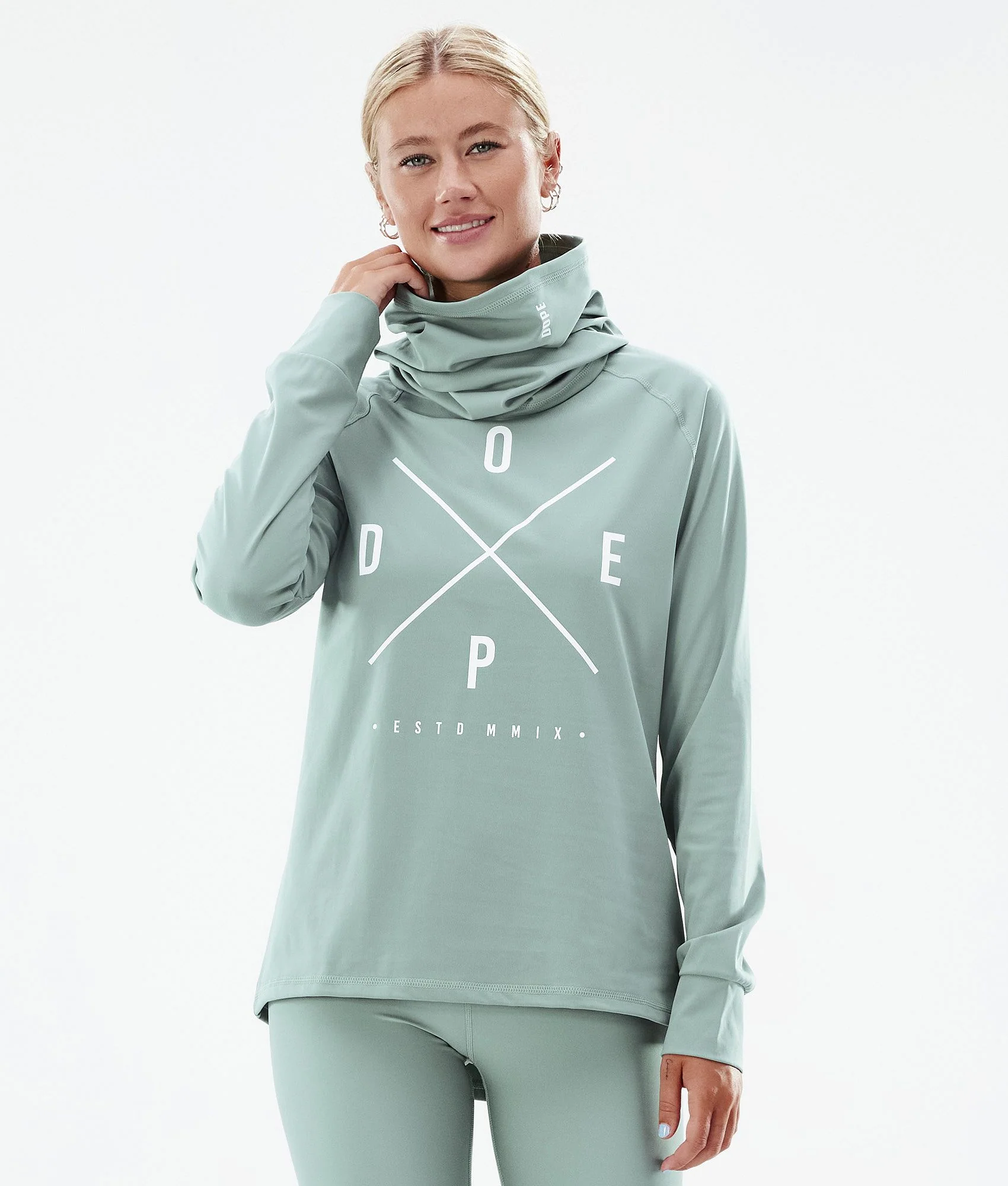 Base Layer Top Women 2X-Up Faded Green