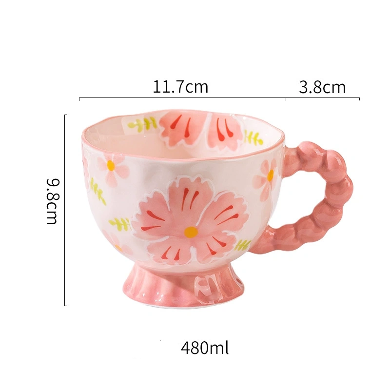 Orange Pattern Ceramic Mug