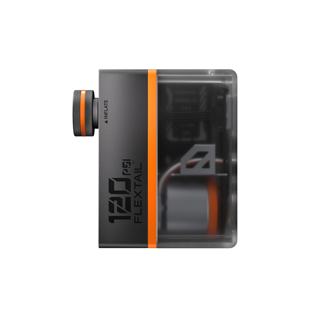 TINY TIRE PUMP ACS - 120PSI Mini Electric Gauge Pump with Cool Taillight